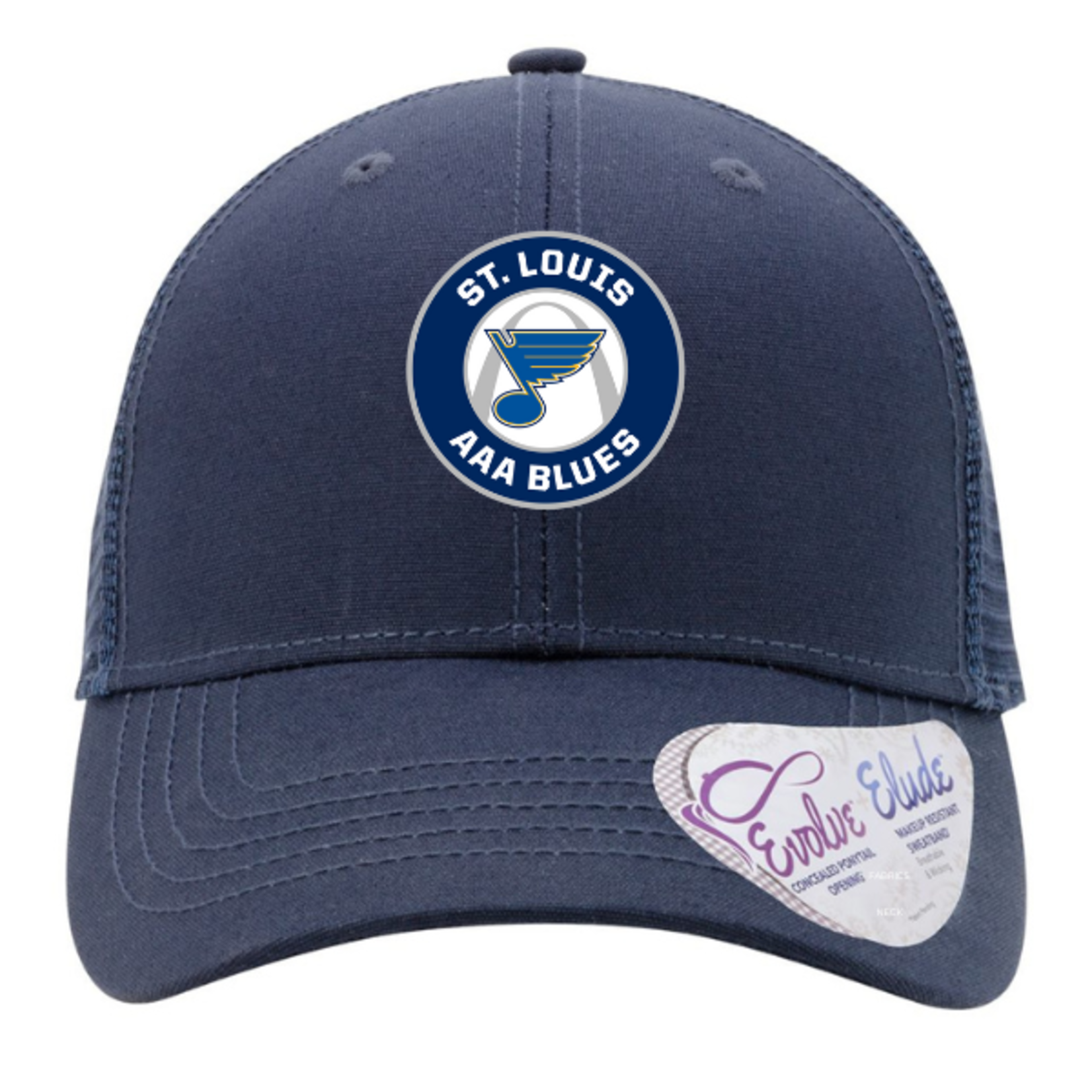 Infinity Her AAA Blues Women's Modern Trucker Cap (NAVY)