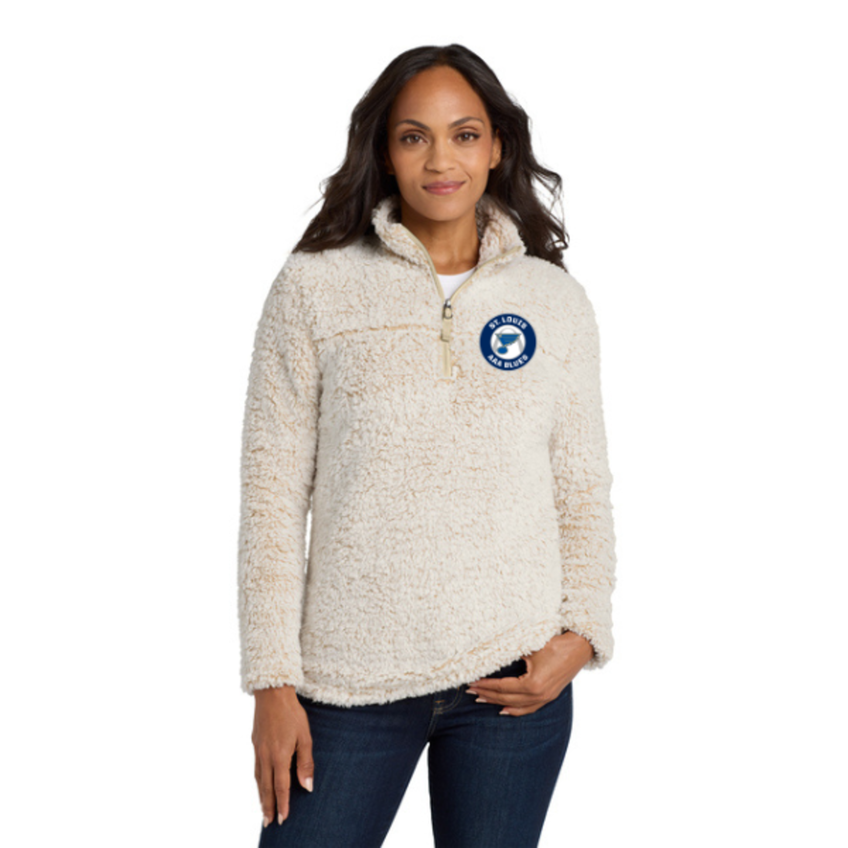 Port Authority AAA Blues L130 Cozy 1/4 Zip Fleece (WOMENS) Oatmeal