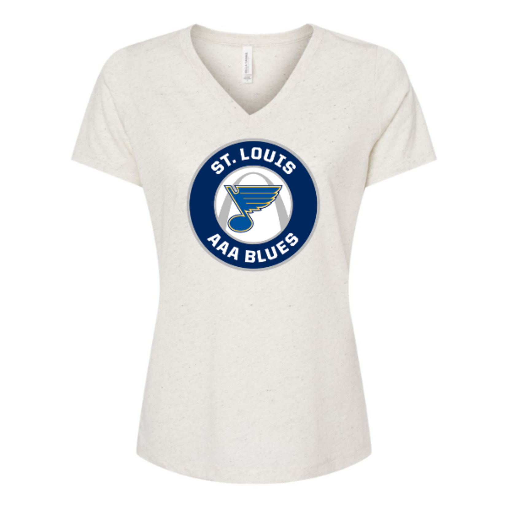 Bella Canvas AAA Blues 6415 Relaxed Triblend S/S V-Neck Tee (WOMENS) Oatmeal