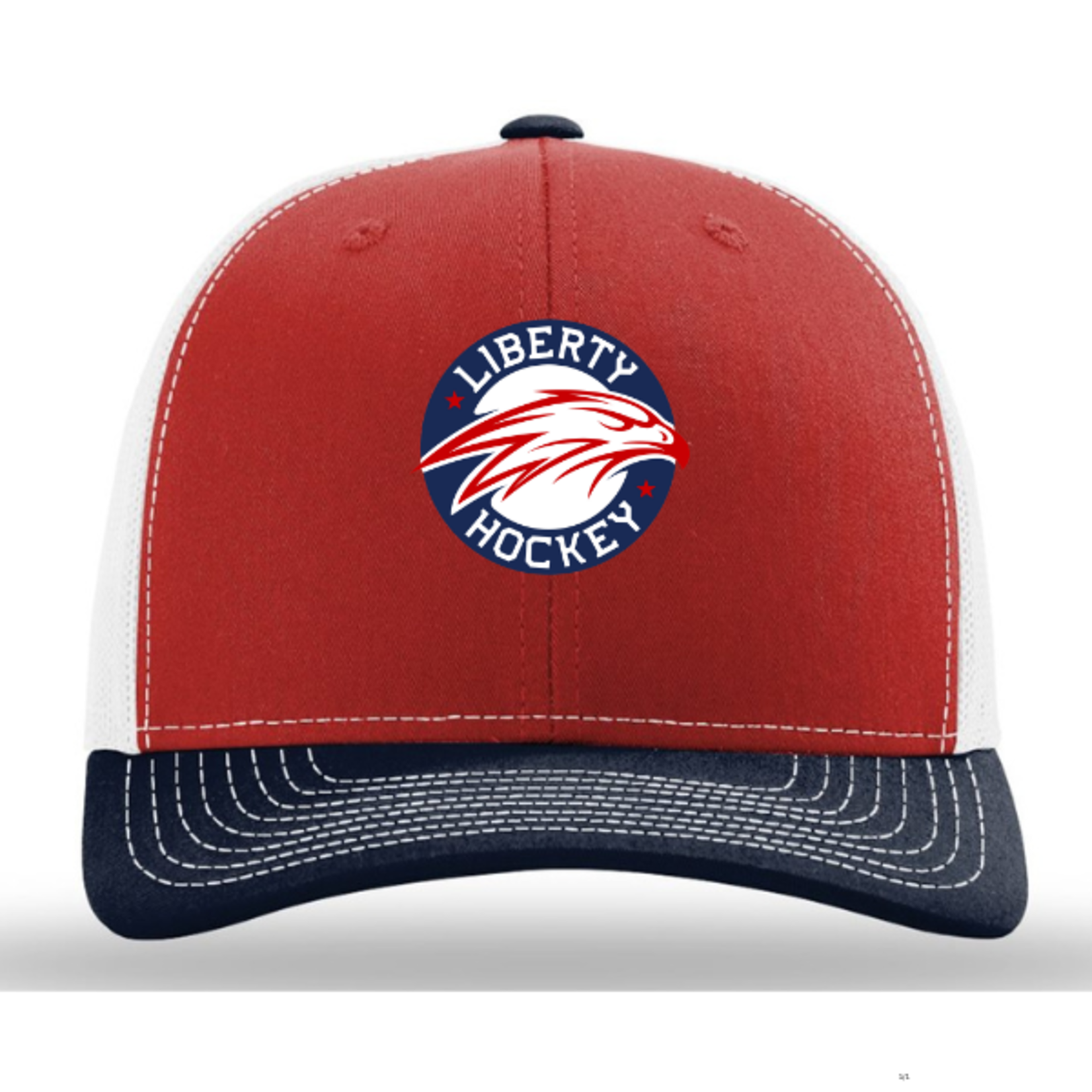 Richardson Liberty 112 Snapback Trucker Hat (Red/Navy/White)
