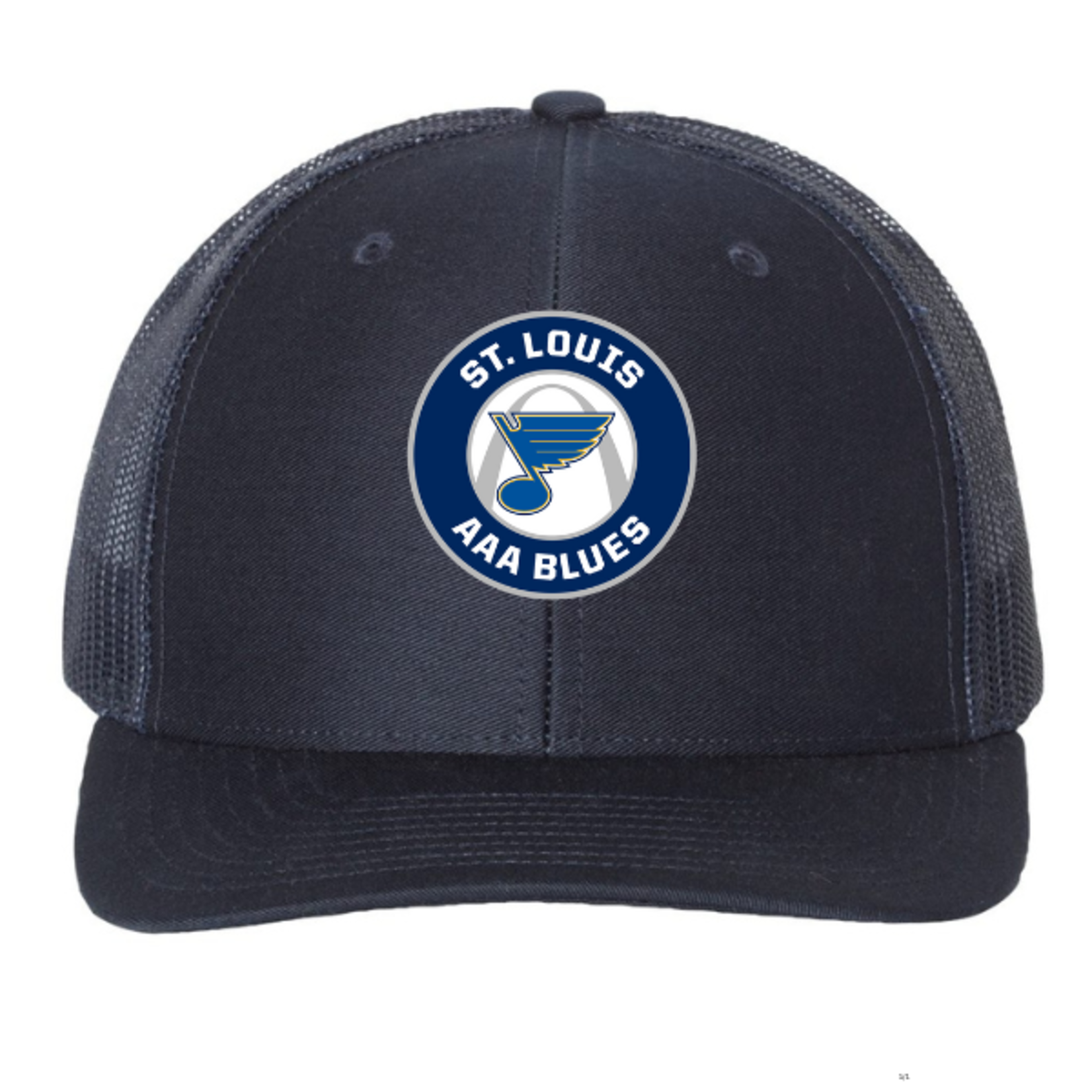 Richardson AAA Blues 112 Snapback Trucker Hat (Navy/Navy)