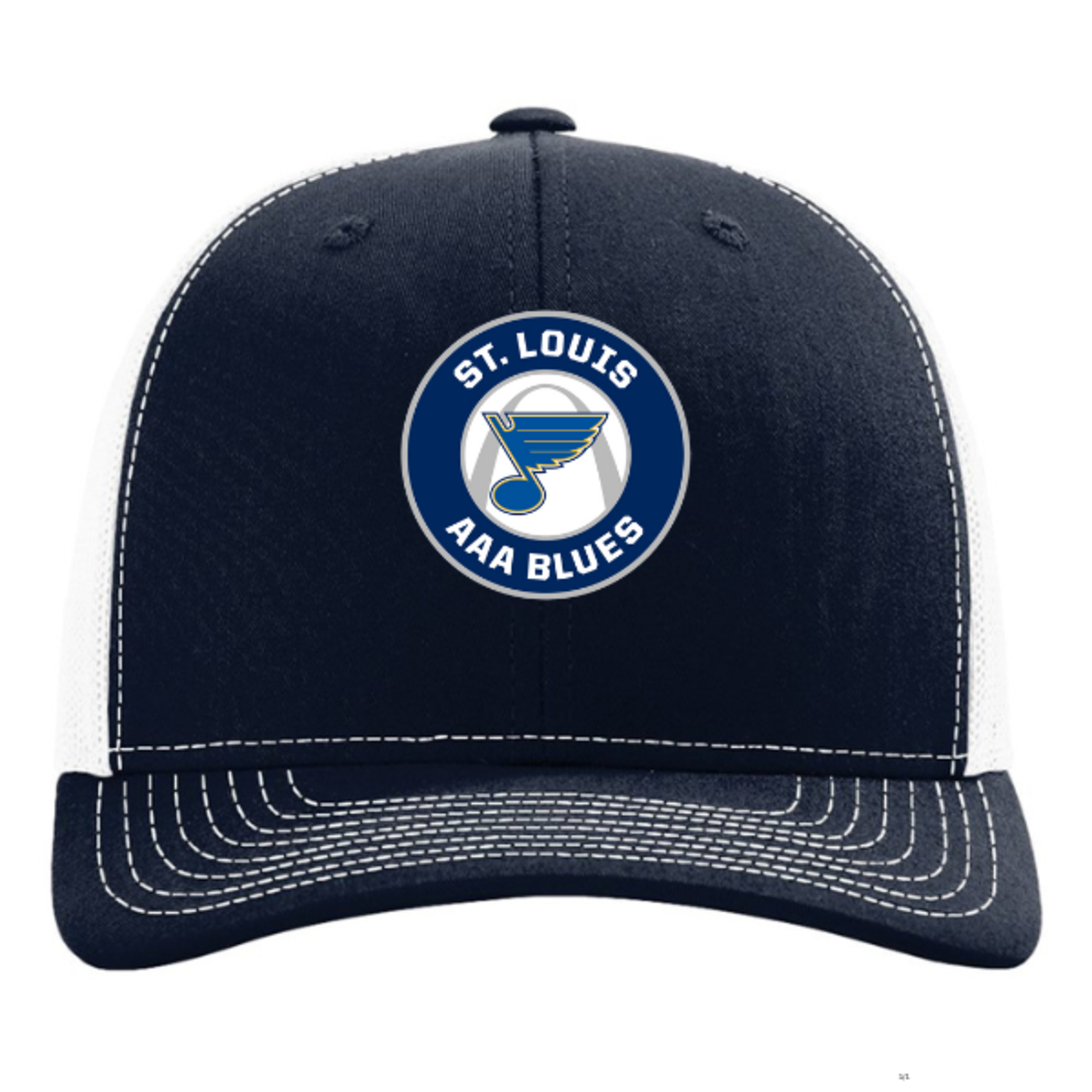 Richardson AAA Blues 112 Snapback Trucker Hat (Navy/White)
