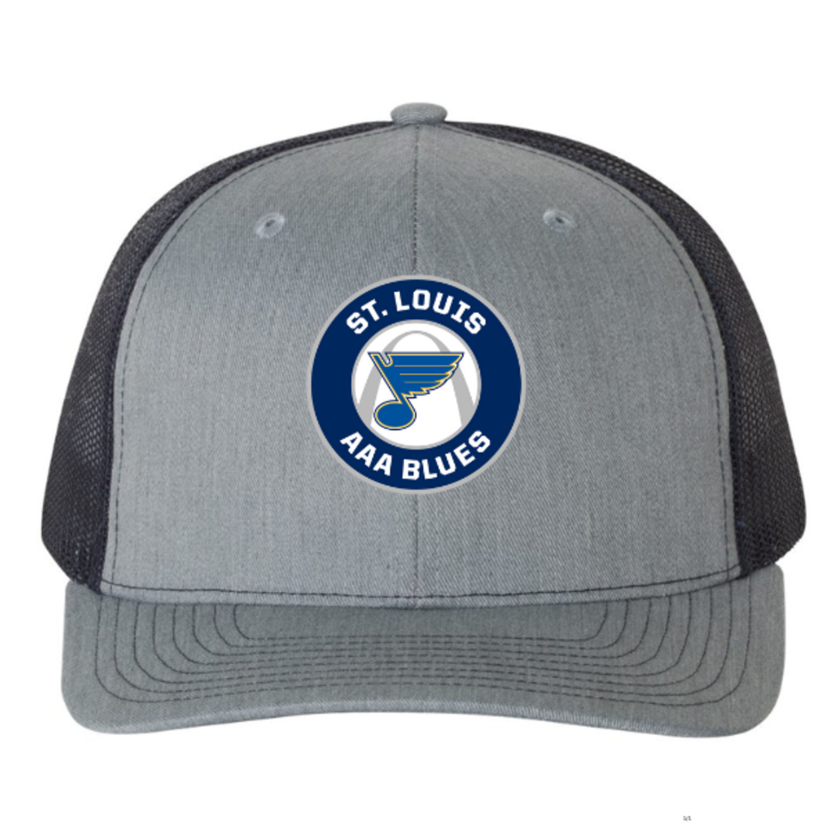 Richardson AAA Blues 112 Snapback Trucker Hat (Grey/Navy)