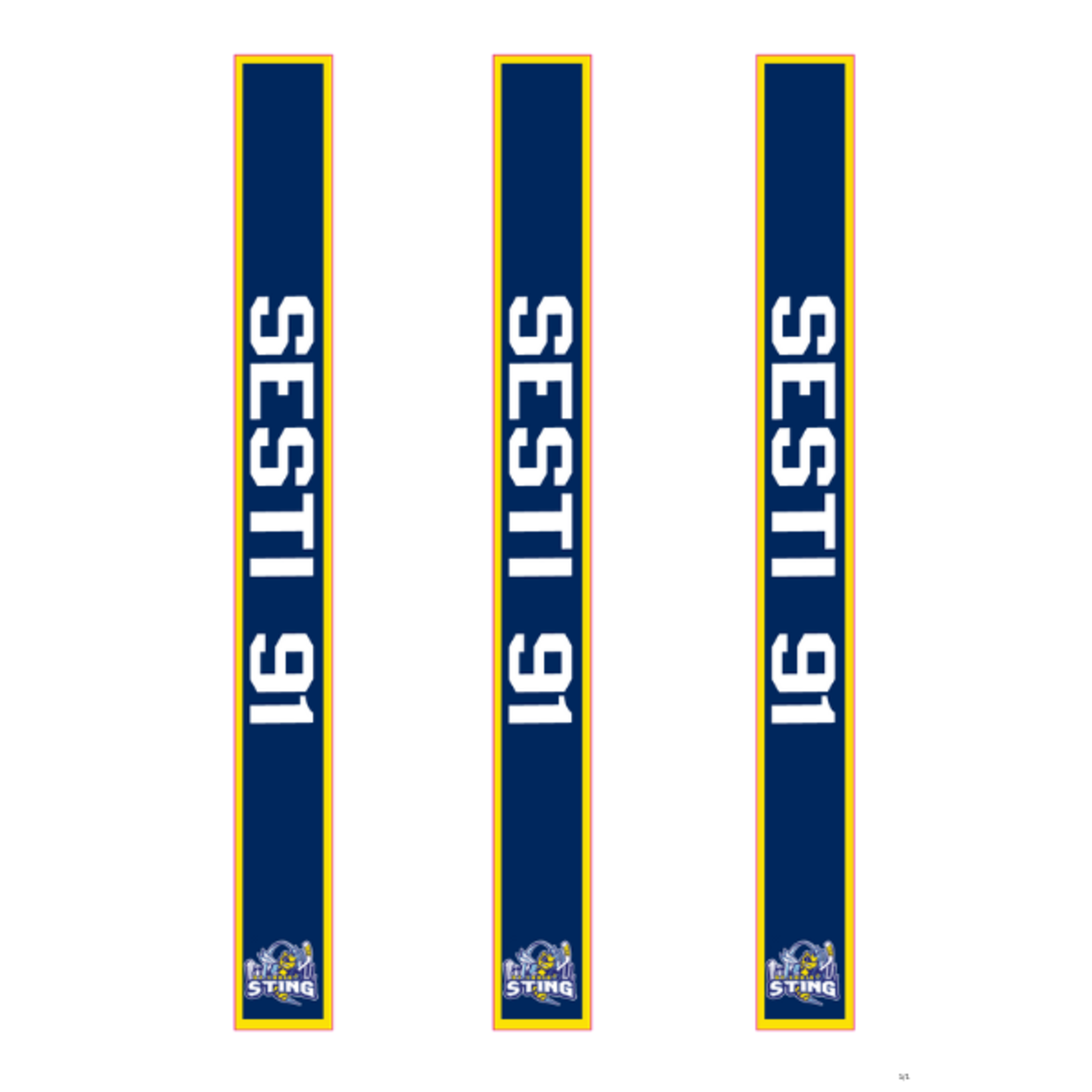 TGP Team Sales St. Louis Sting Hockey Stick Stickers (3 Pack)