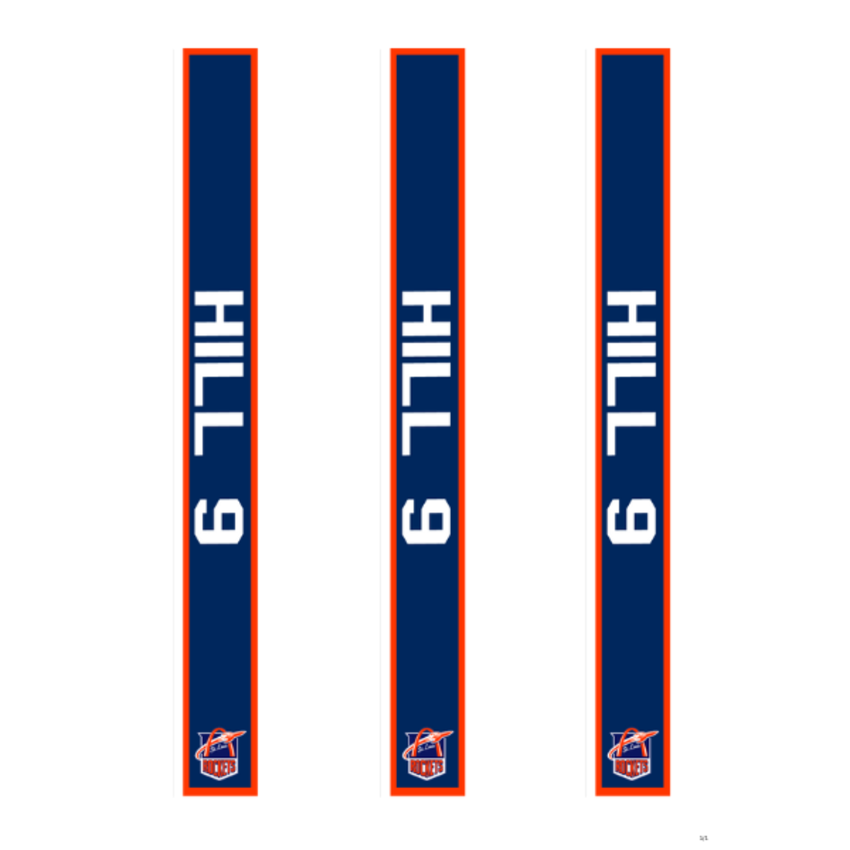 TGP Team Sales St. Louis Rockets Hockey Stick Stickers (3 Pack)