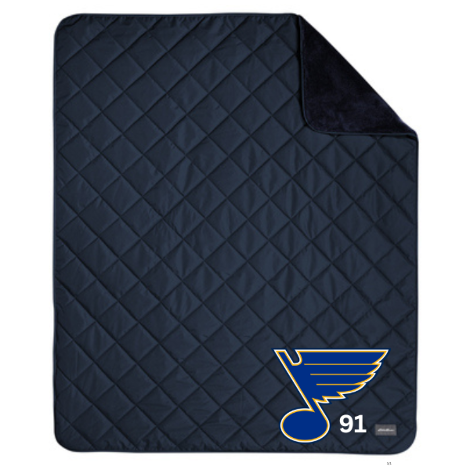 Eddie Bauer AAA Blues Quilted Insulated Fleece Blanket (NAVY)