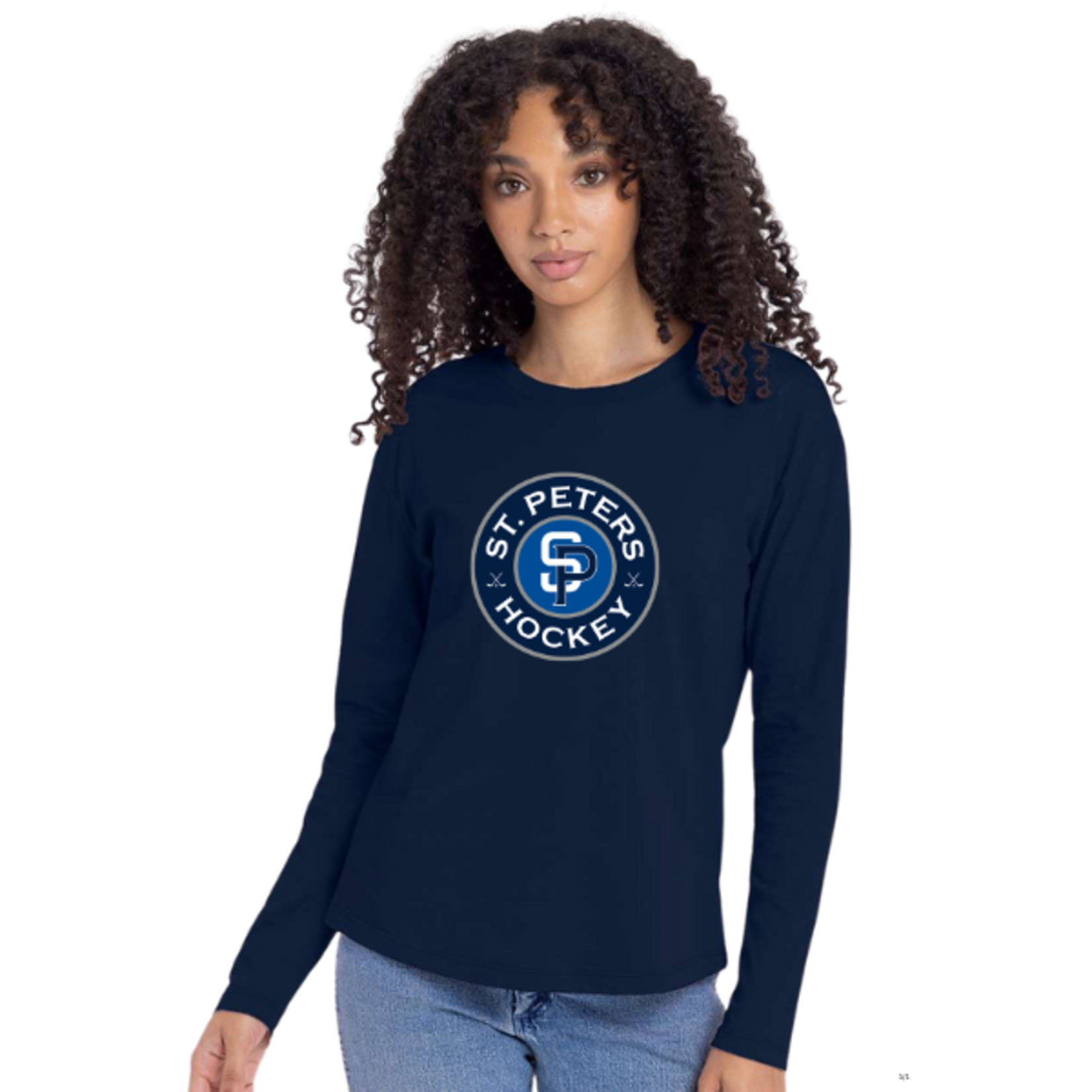 Next Level STP Cotton Relaxed L/S T-Shirt (WOMENS) Navy