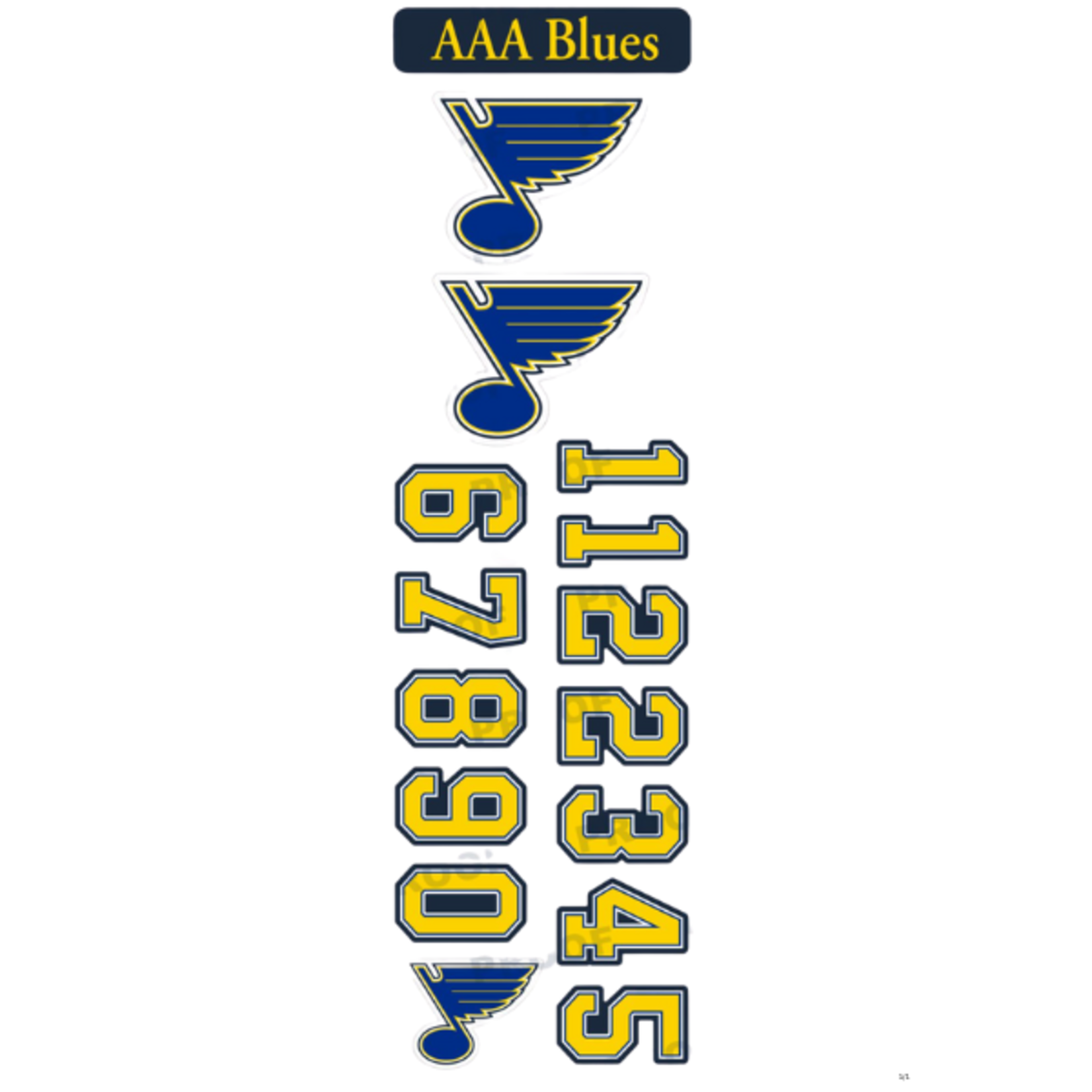 Procals AAA Blues Helmet Stickers