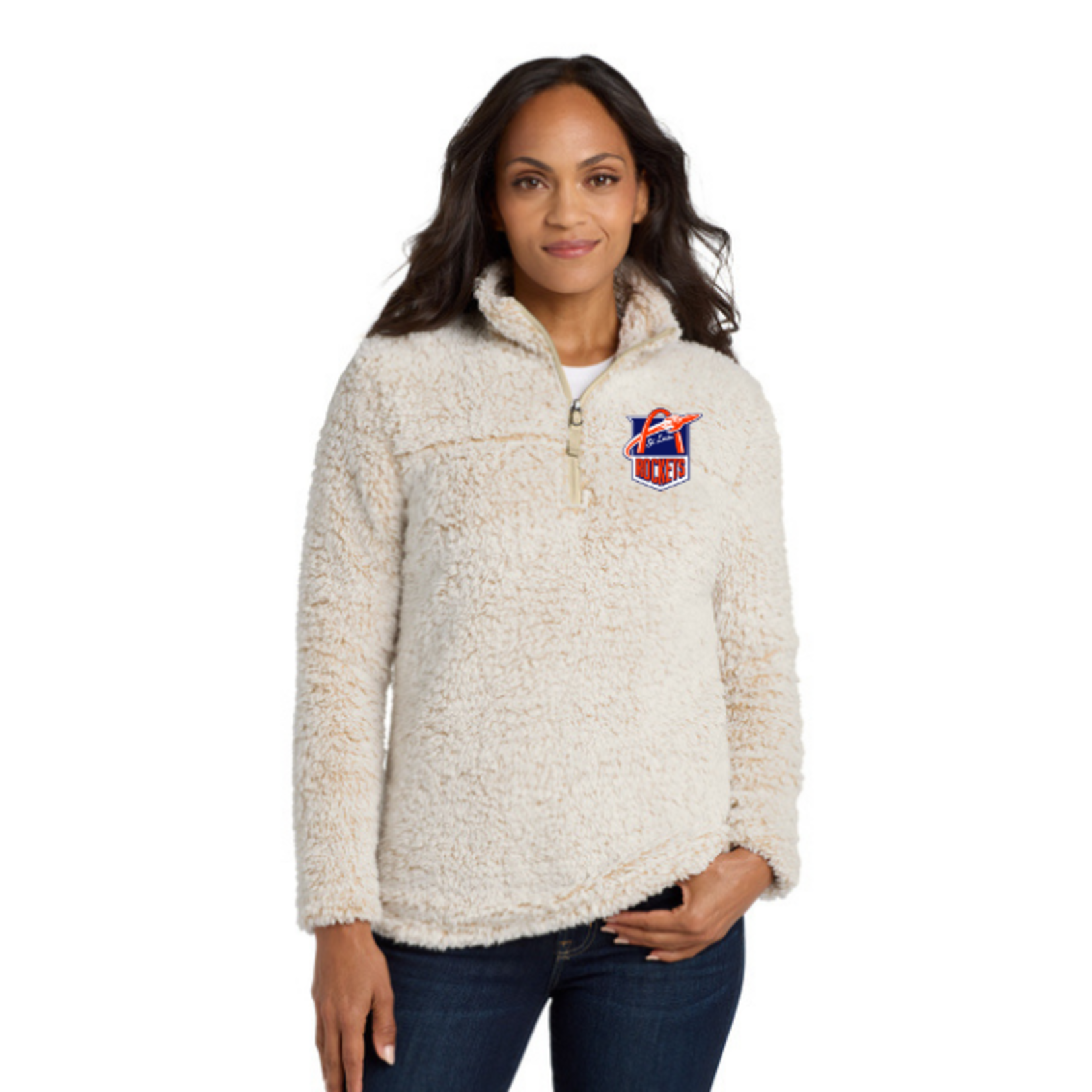 Port Authority Rockets L130 Cozy 1/4 Zip Fleece (WOMENS) Oatmeal