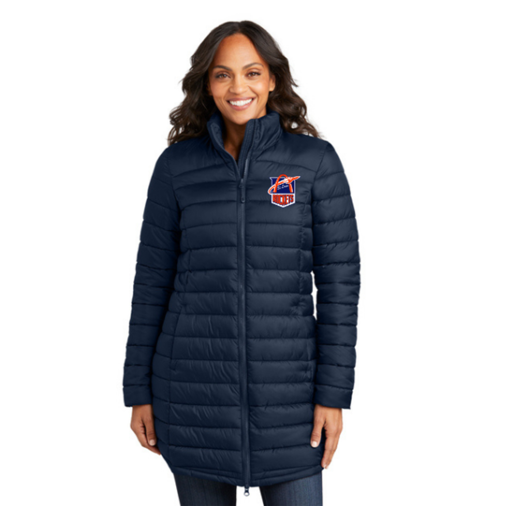 Port Authority Rockets Horizon Puffy Long Jacket (WOMENS)