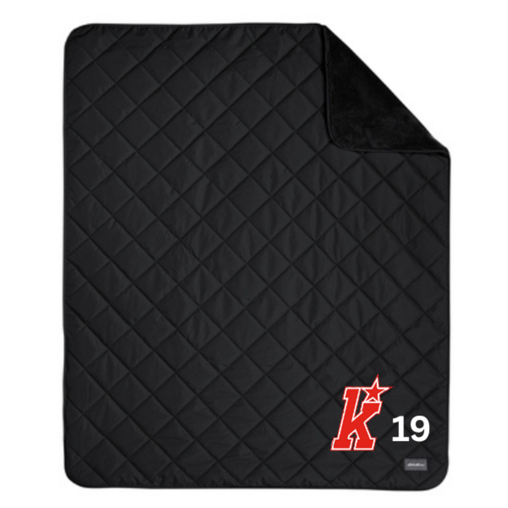 Eddie Bauer Kirkwood Quilted Insulated Fleece Blanket (BLACK)