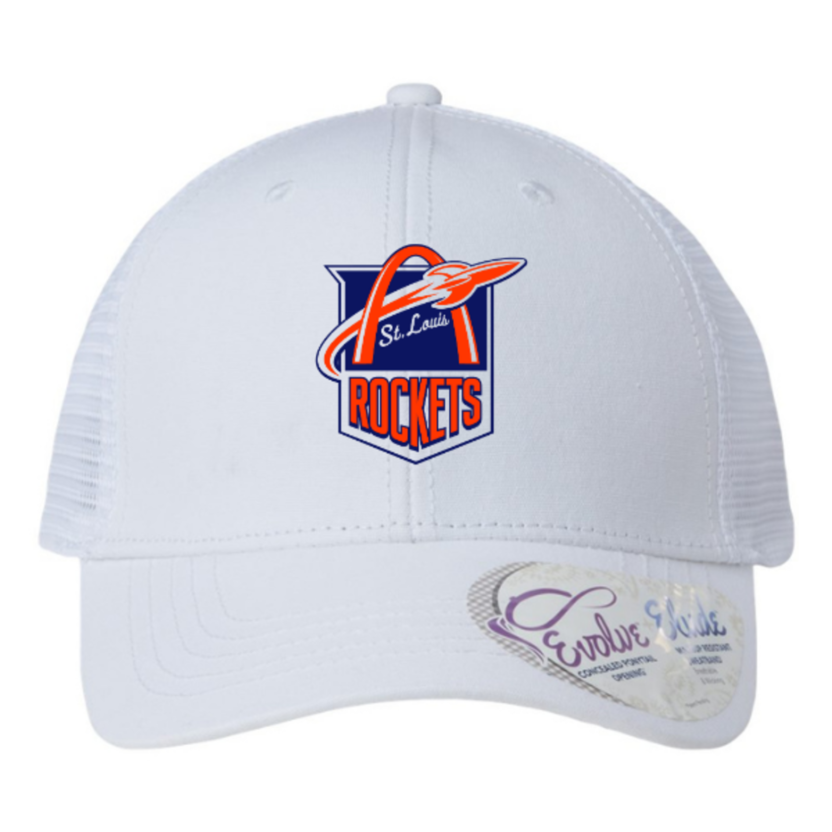 Infinity Her Rockets Women's Modern Trucker Cap (WHITE)