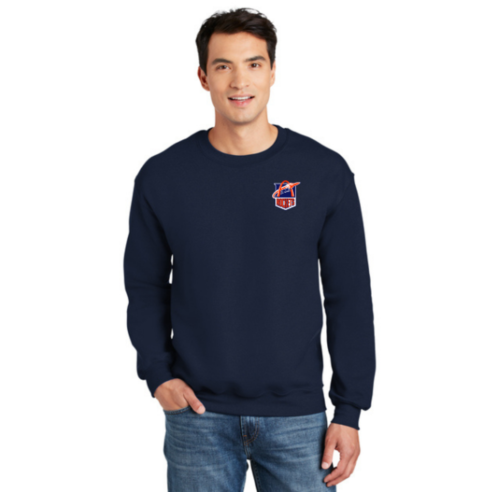 Gildan Rockets DryBlend Crewneck Sweatshirt (SENIOR) Navy
