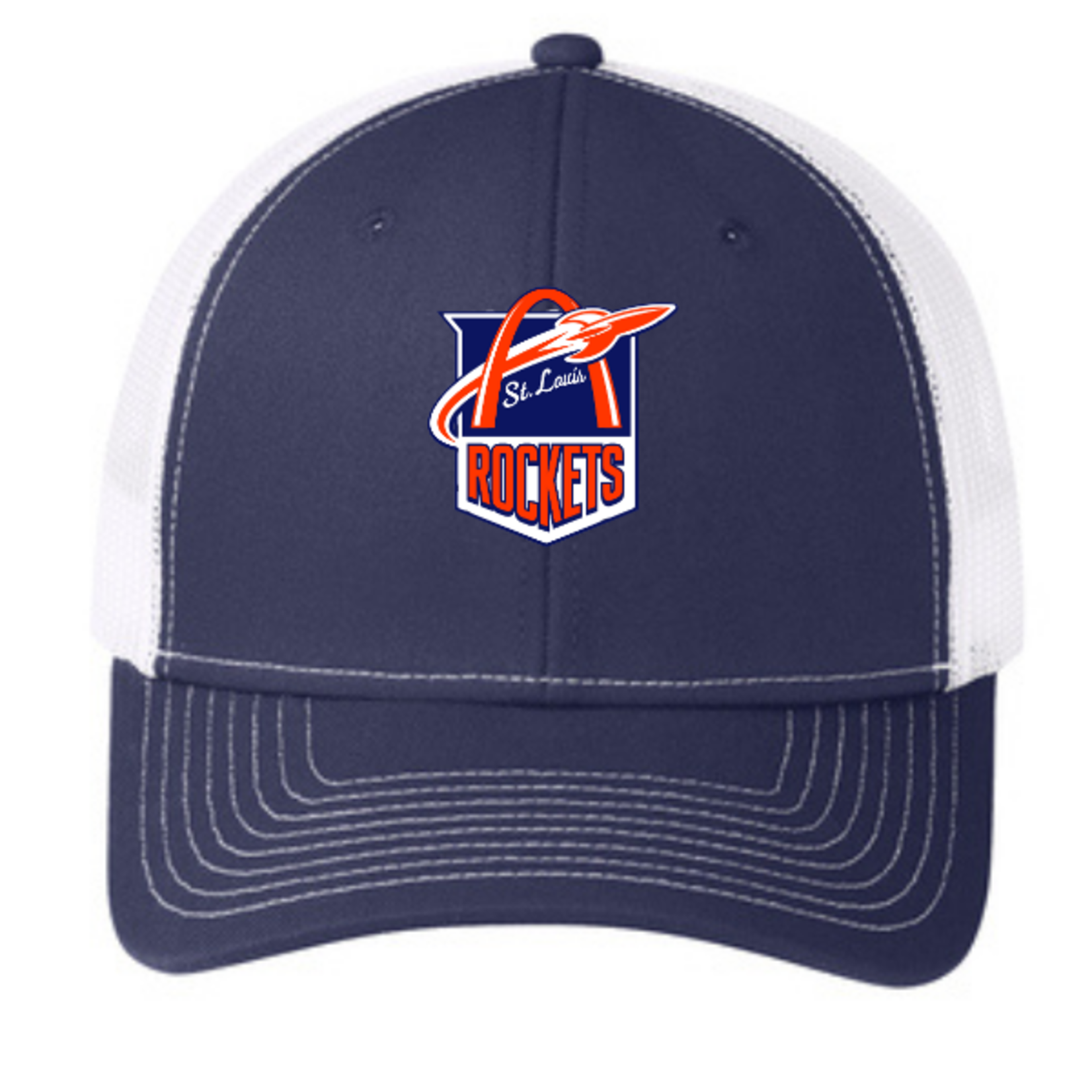 Rockets C112 Snapback Trucker Hat (Navy/White)