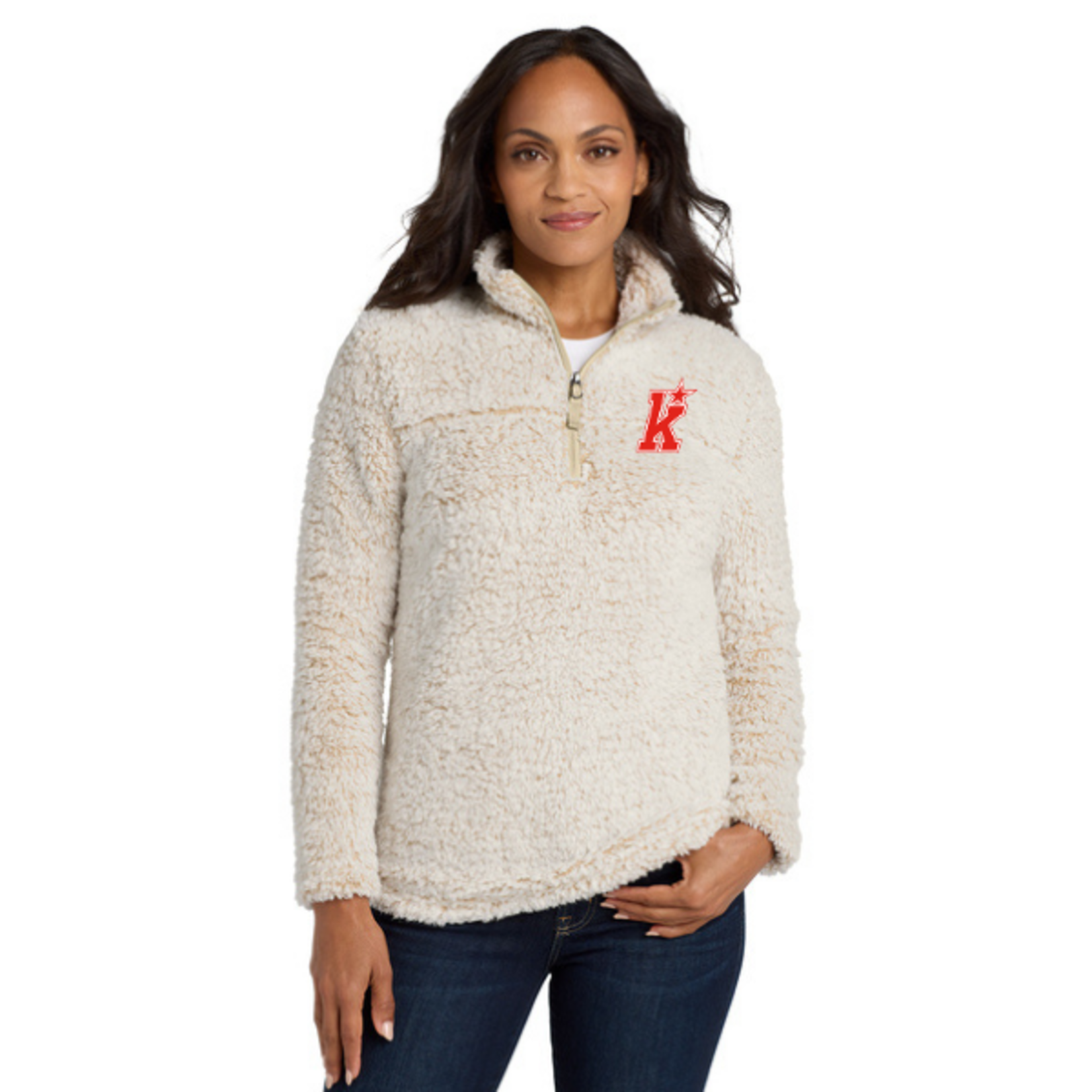 Port Authority Kirkwood L130 Cozy 1/4 Zip Fleece (WOMENS) Oatmeal