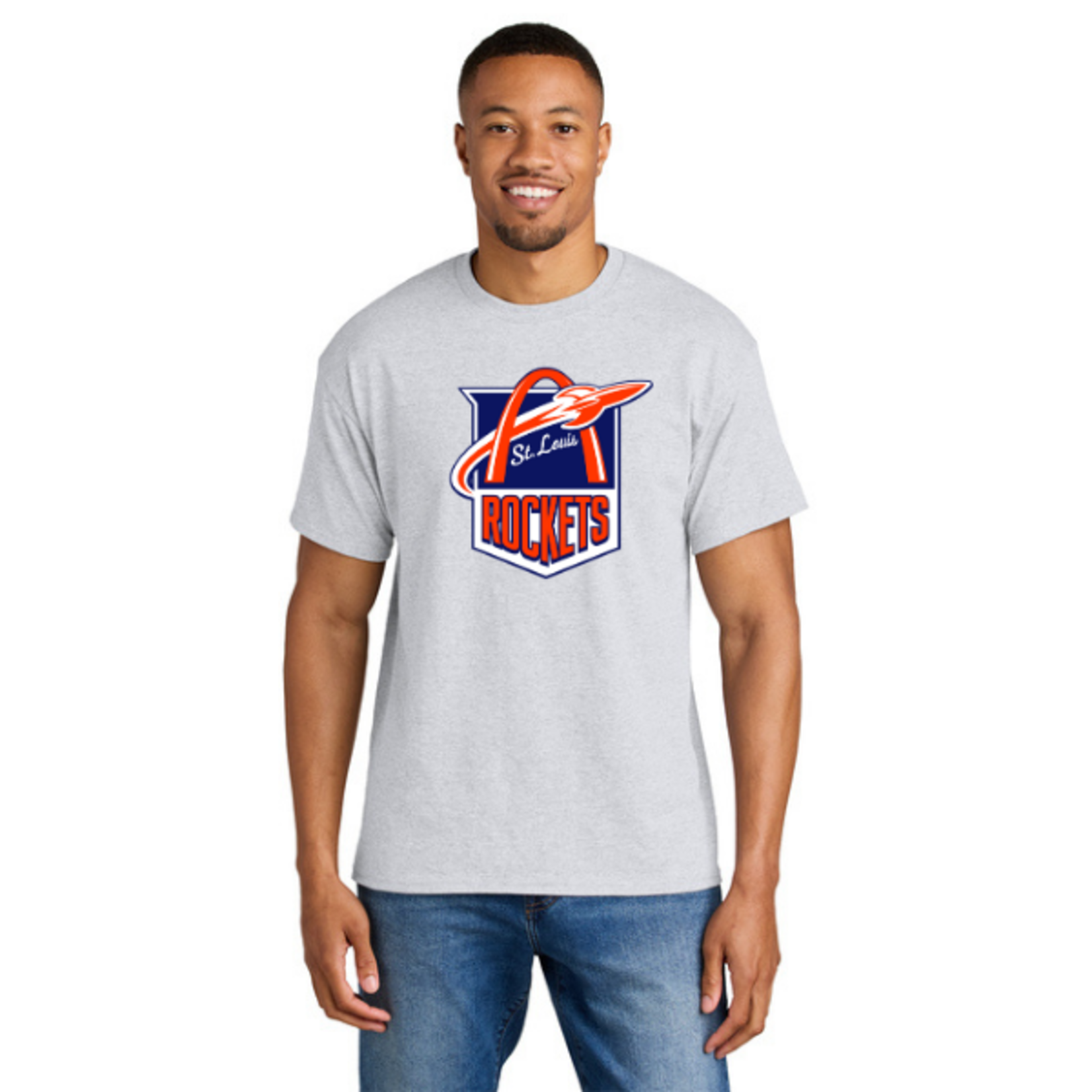 Gildan Rockets Dry Blend 50/50 Shirt (SENIOR) GREY