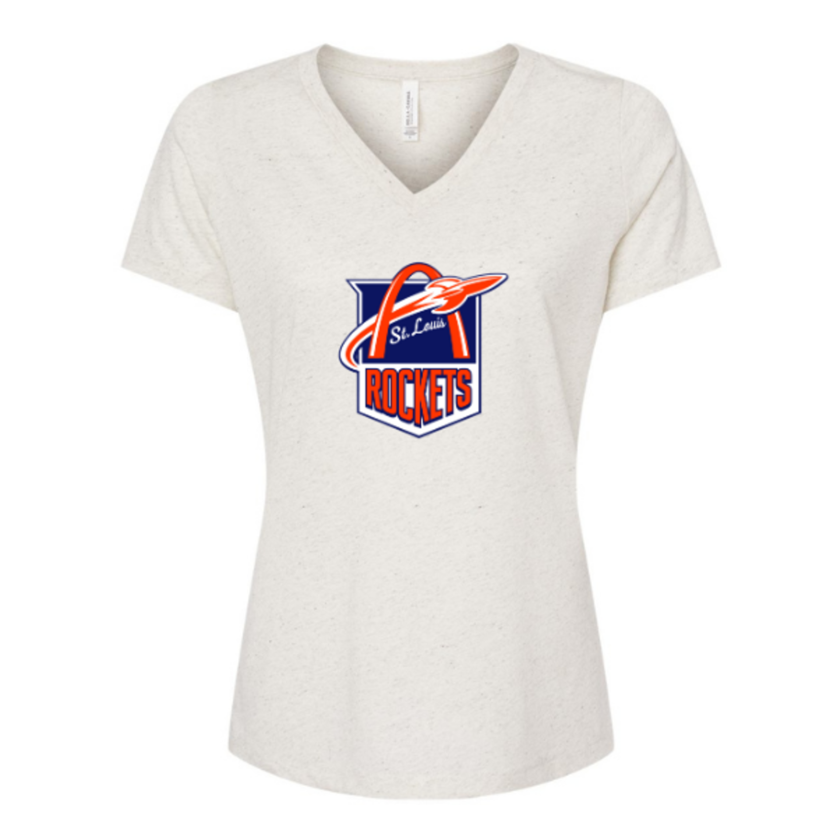 Bella Canvas Rockets 6415 Relaxed Tri-Blend S/S V Neck (WOMENS) OATMEAL