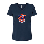 Bella Canvas Rockets 6415 Relaxed Tri-Blend S/S V Neck (WOMENS) NAVY