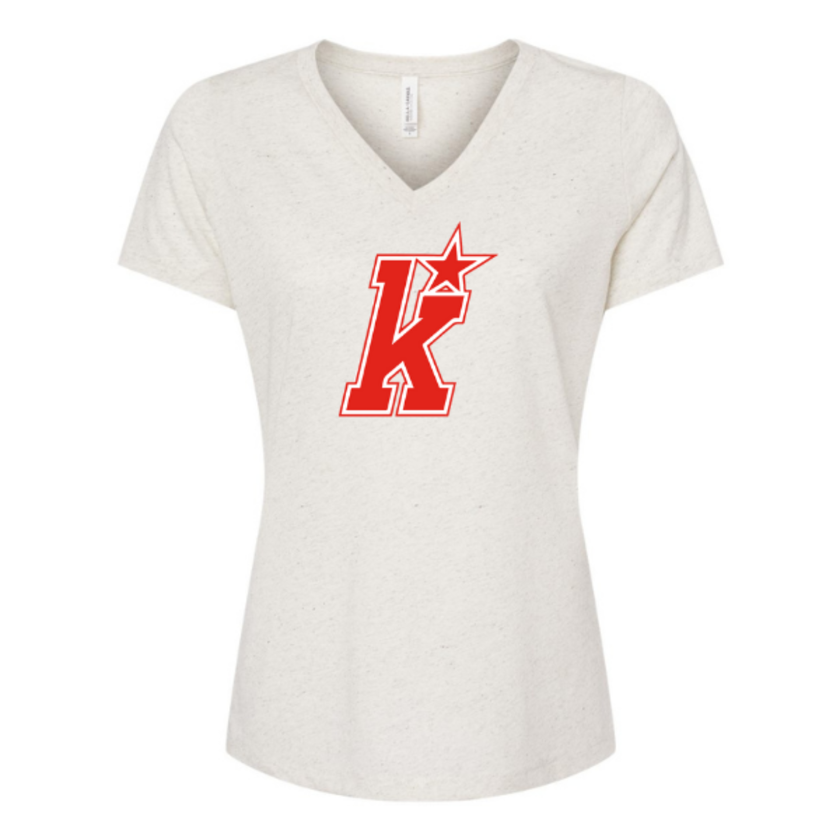 Bella Canvas Kirkwood 6415 Relaxed Tri-Blend S/S V Neck (WOMENS) OATMEAL