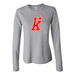Bella Canvas Kirkwood 6500 Jersey Long Sleeve Shirt (WOMENS) GREY