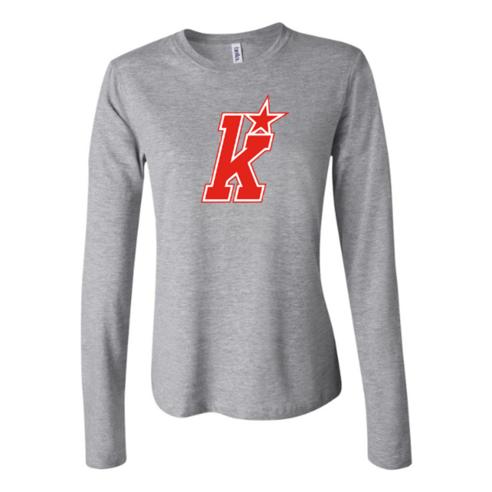 Bella Canvas Kirkwood 6500 Jersey Long Sleeve Shirt (WOMENS) GREY