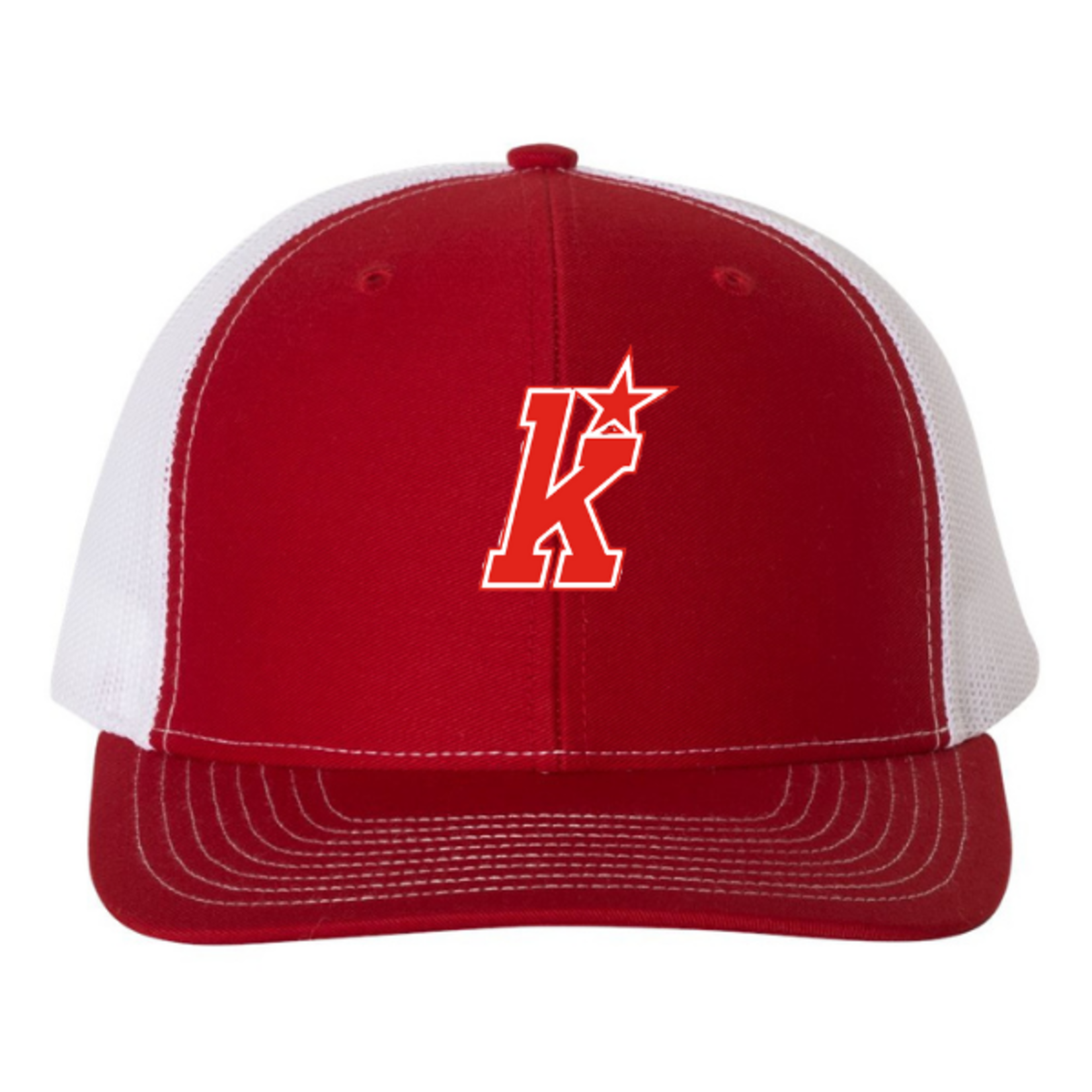 Richardson Kirkwood 112 Snapback Trucker Hat (Red/White)