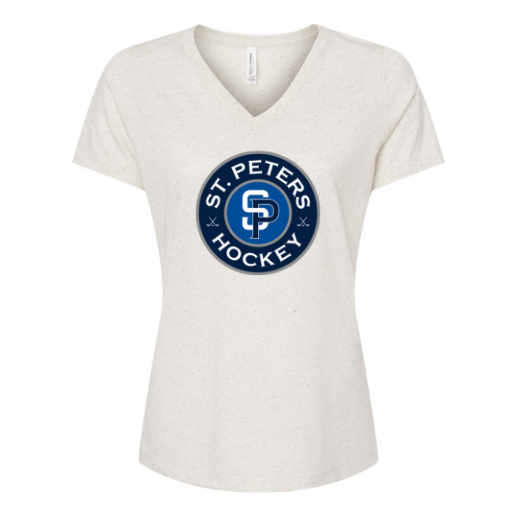 Bella Canvas STP 6415 Relaxed Tri-Blend S/S V Neck (WOMENS) OATMEAL