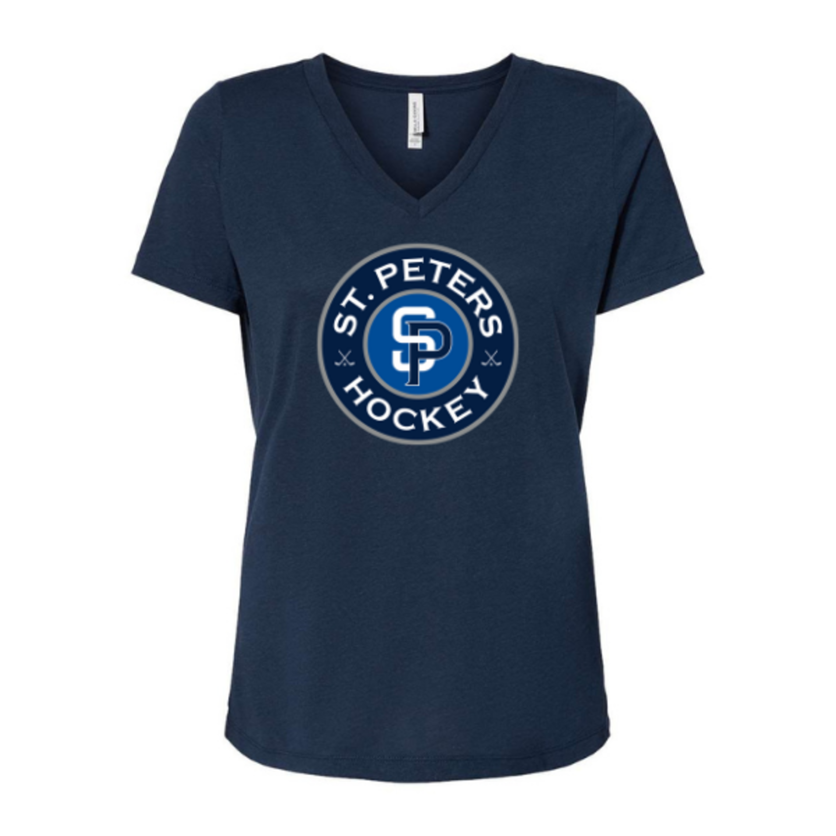 Bella Canvas STP 6415 Relaxed Tri-Blend S/S V Neck (WOMENS) NAVY