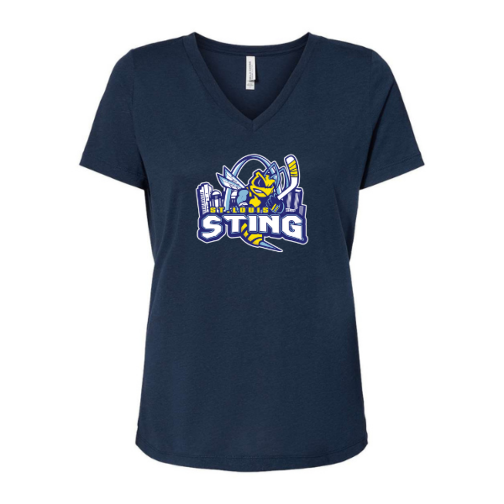 Bella Canvas Sting 6415 Relaxed Tri-Blend S/S V Neck (WOMENS) NAVY
