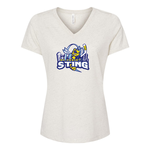 Bella Canvas Sting 6415 Relaxed Tri-Blend S/S V Neck (WOMENS) OATMEAL