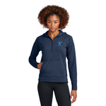 Sport Tek STP Sport Wick Stretch 1/2 Zip Hoodie (WOMENS) Navy