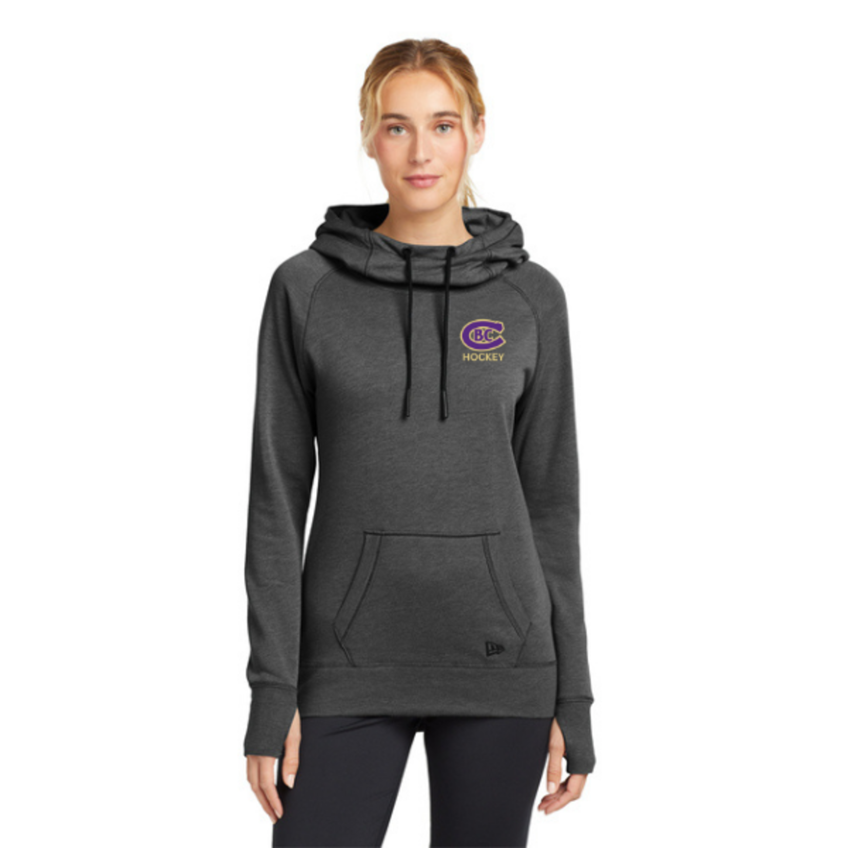 New Era CBC Hockey Cowl Neck Hoodie (WOMENS) Black Heather