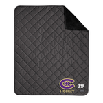 Eddie Bauer CBC Hockey Quilted Insulated Fleece Blanket (GREY)
