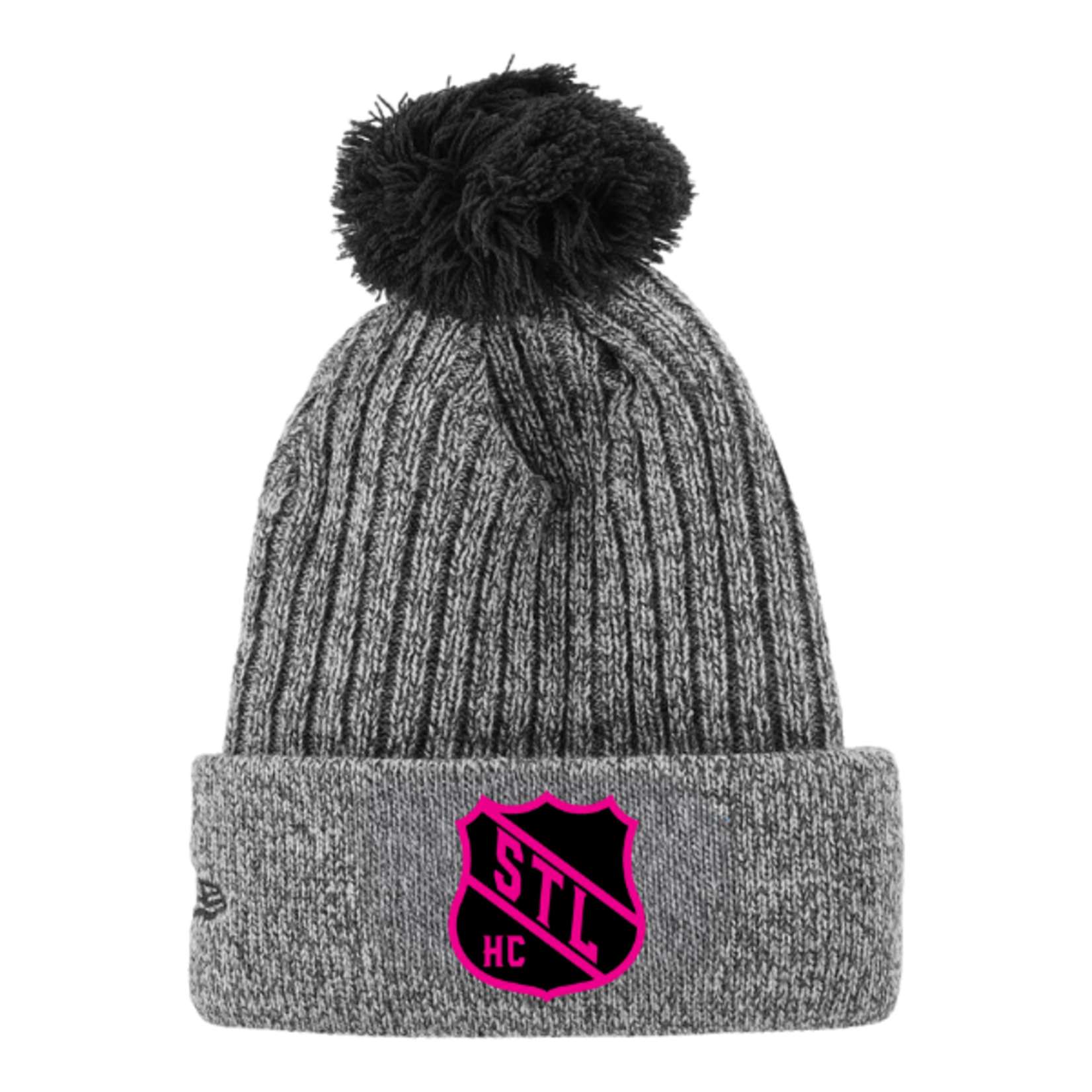 Bauer Hockey Club Girls New Era Team Pom Knit (HEATHER GREY/BLACK)