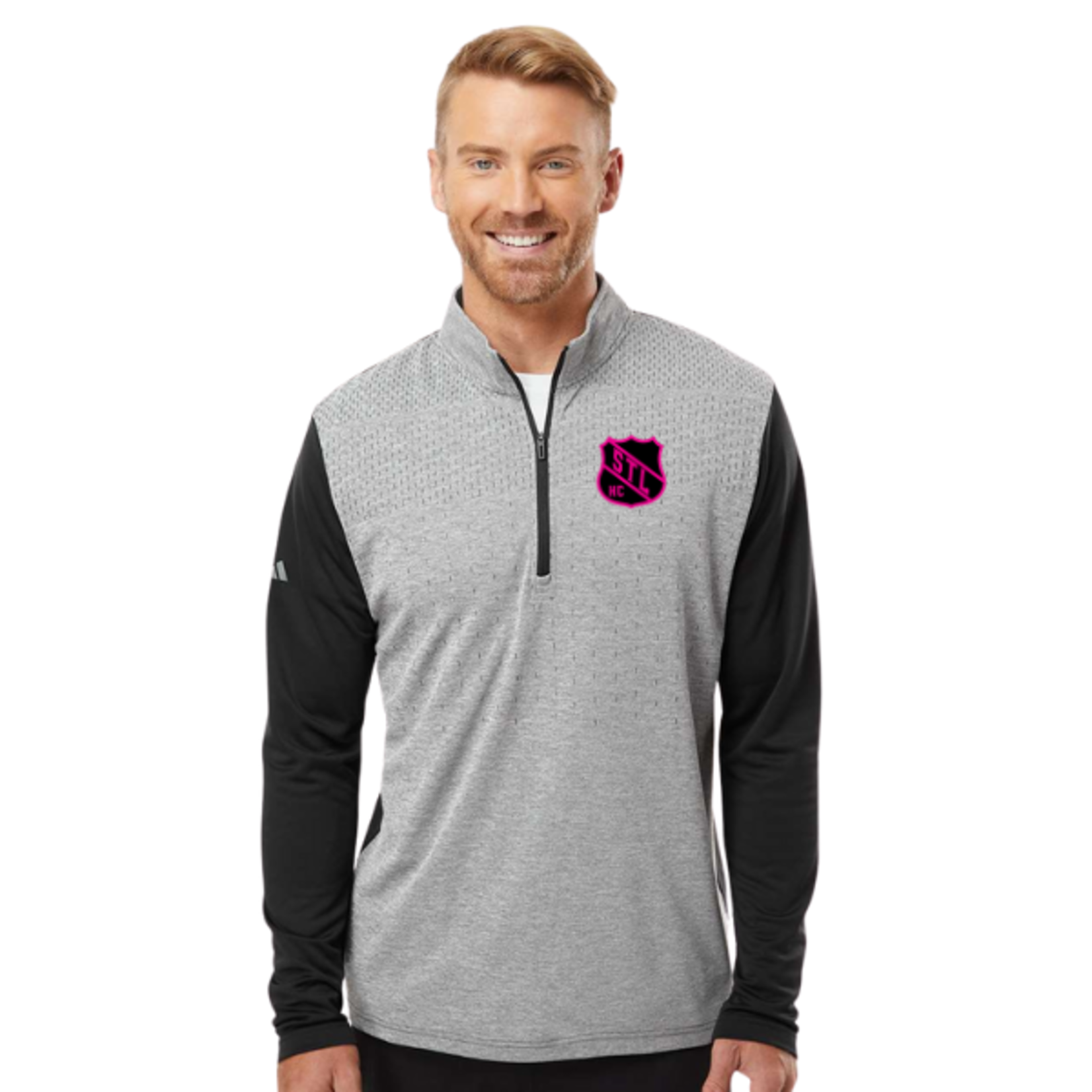 Adidas Hockey Club Girls Adidas 1/4 Zip (MENS) GREY/BLACK