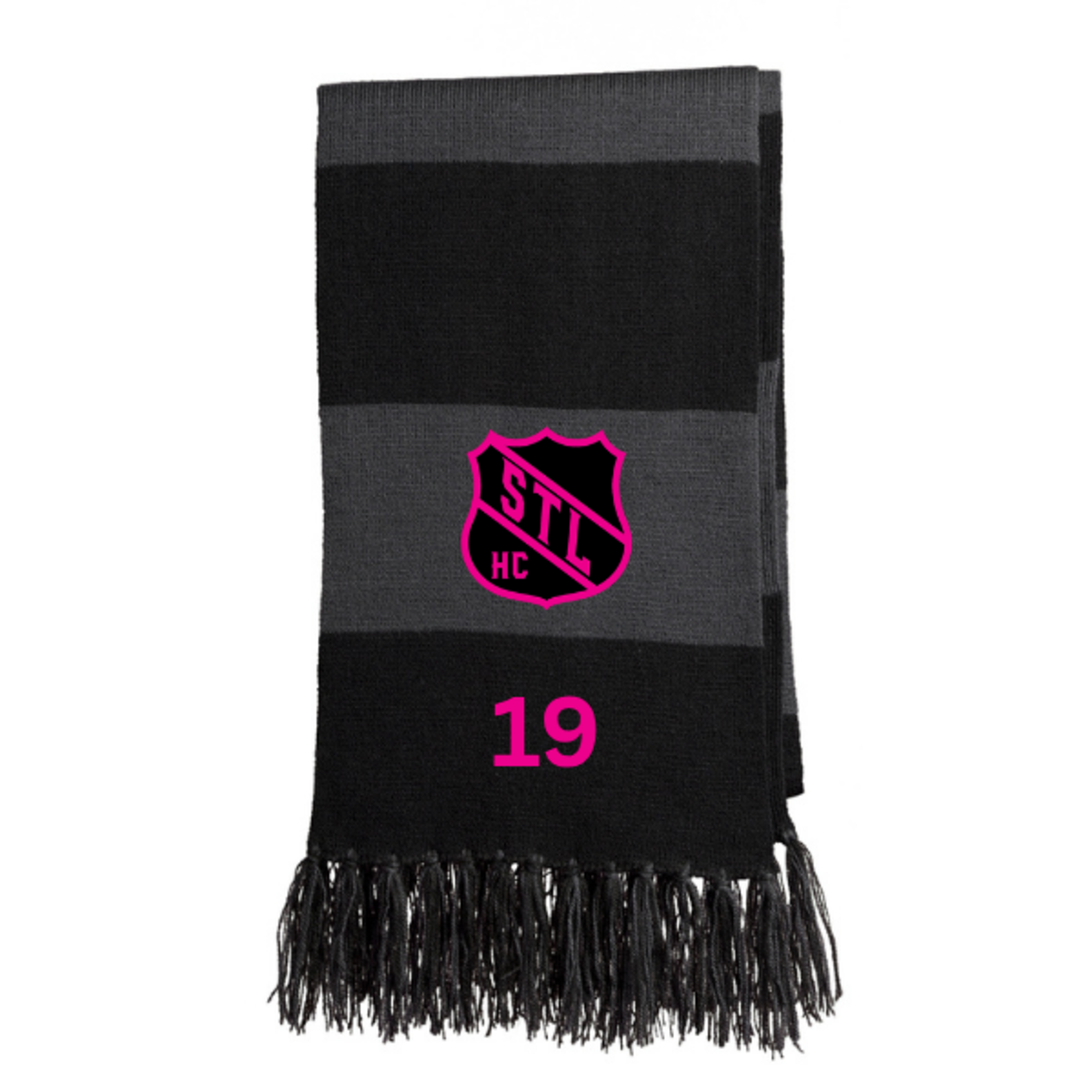 Sport Tek Hockey Club Girls Sport Tek Scarf (BLACK/GREY)
