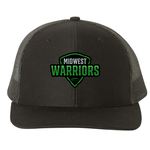 Richardson Midwest Warriors 112 Snapback Trucker Hat (BLACK/BLACK)