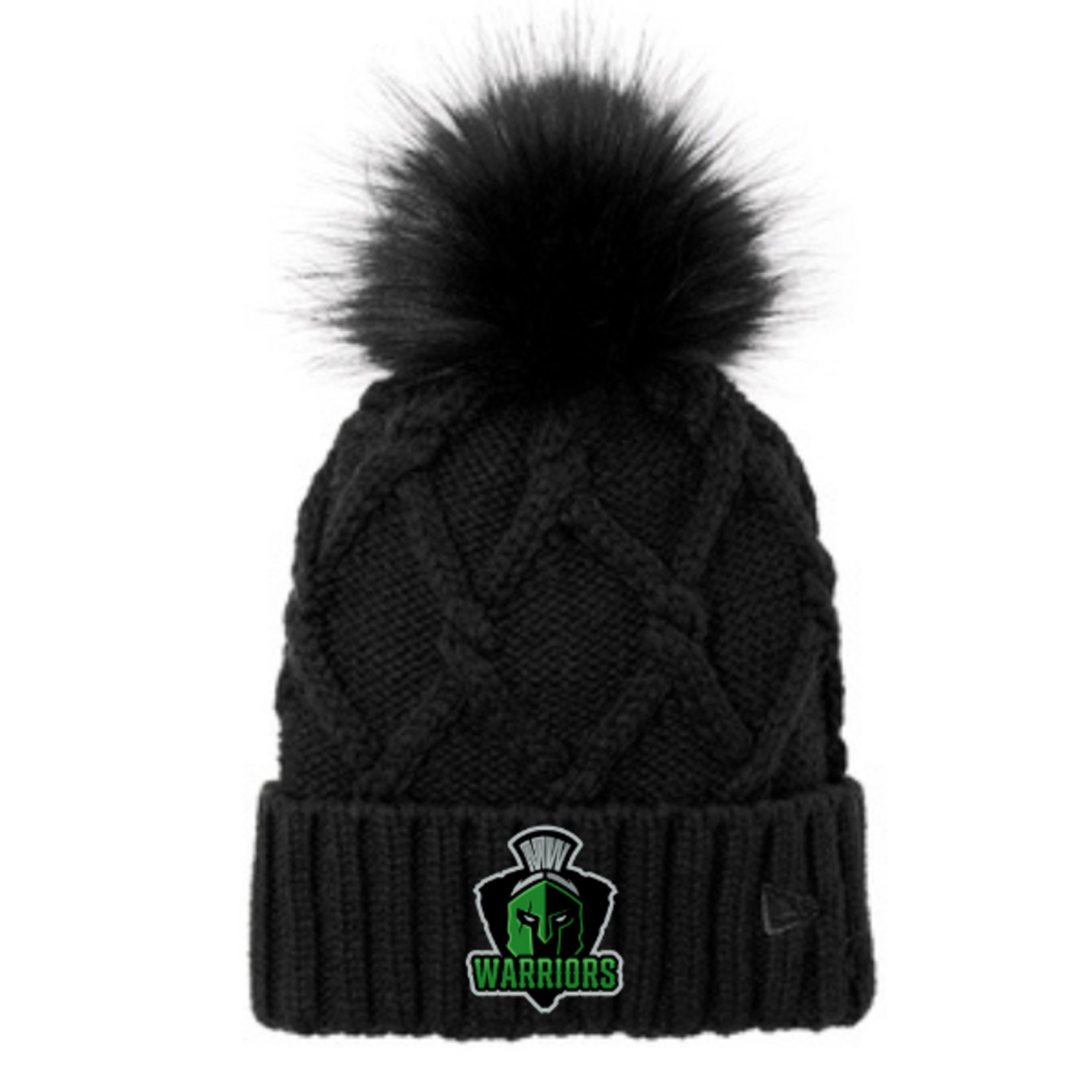 New Era Midwest Warriors Faux Fur Pom Beanie (WOMENS) BLACK