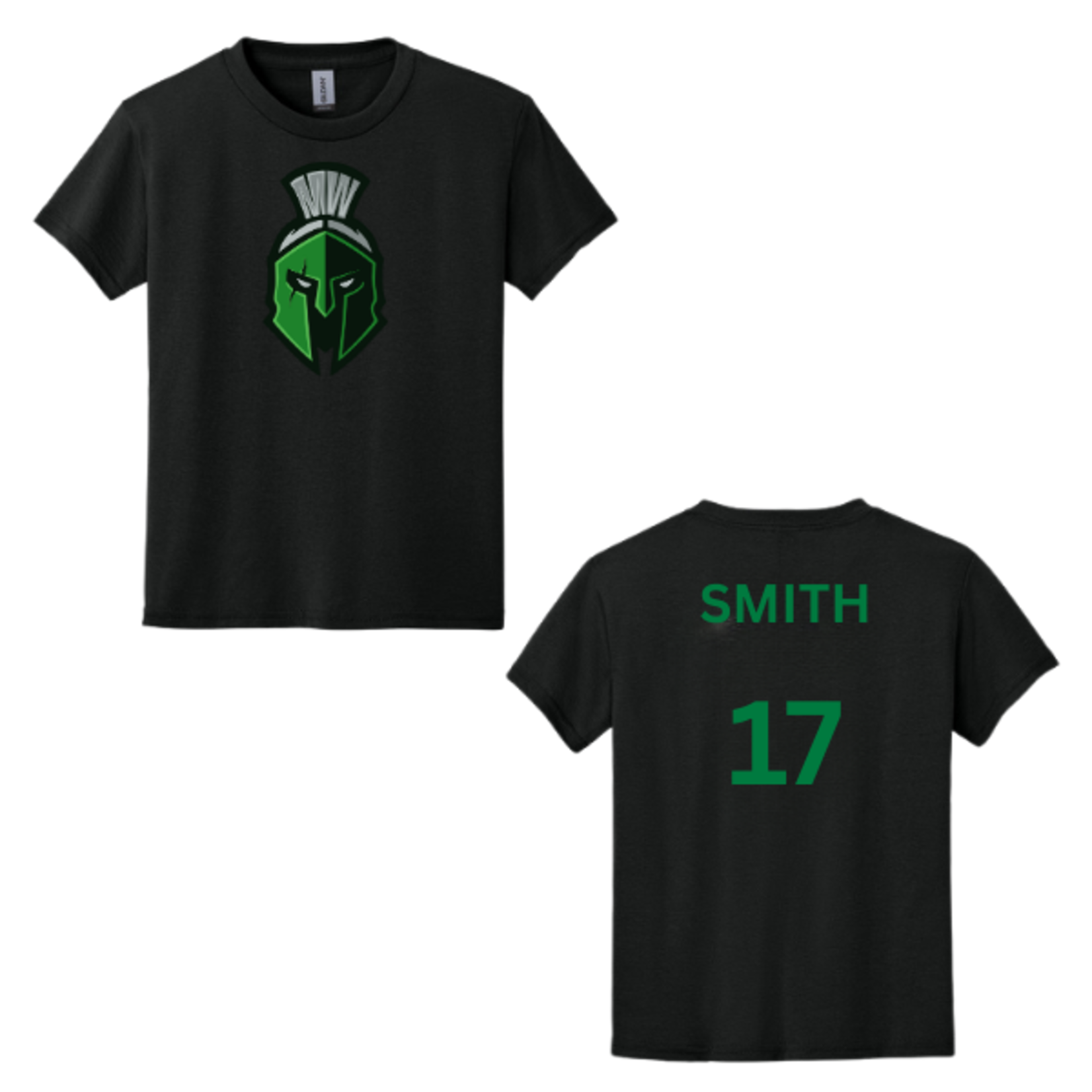 Midwest Warriors Player Name & Number T-Shirt (SENIOR)