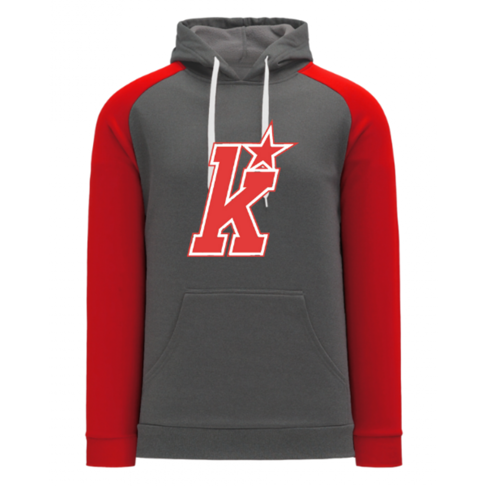 AK Kirkwood Grey/Red Hoodie (ADULT)