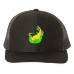 Richardson Puff Passers 112 Snapback Trucker Hat (BLACK/BLACK)