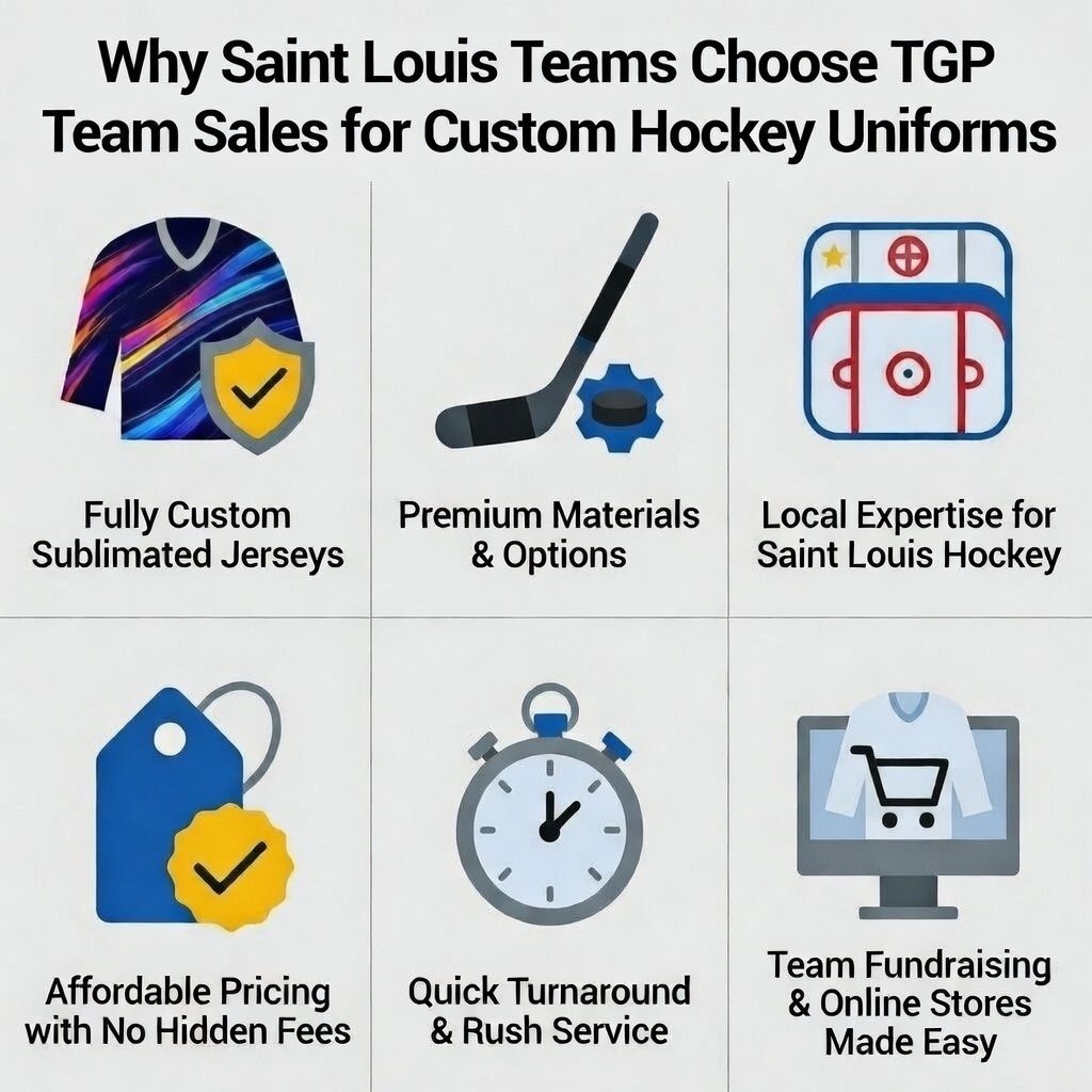 Why Saint Louis Teams Choose TGP Team Sales for Custom Hockey Uniforms