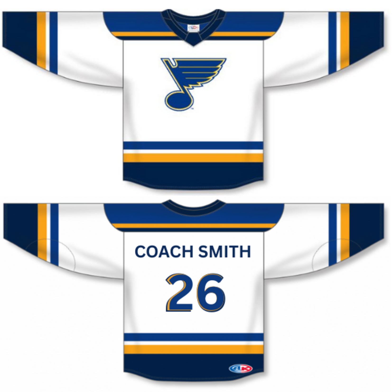 AK AAA Blues "End of the Year Gift" Jersey (SENIOR) White