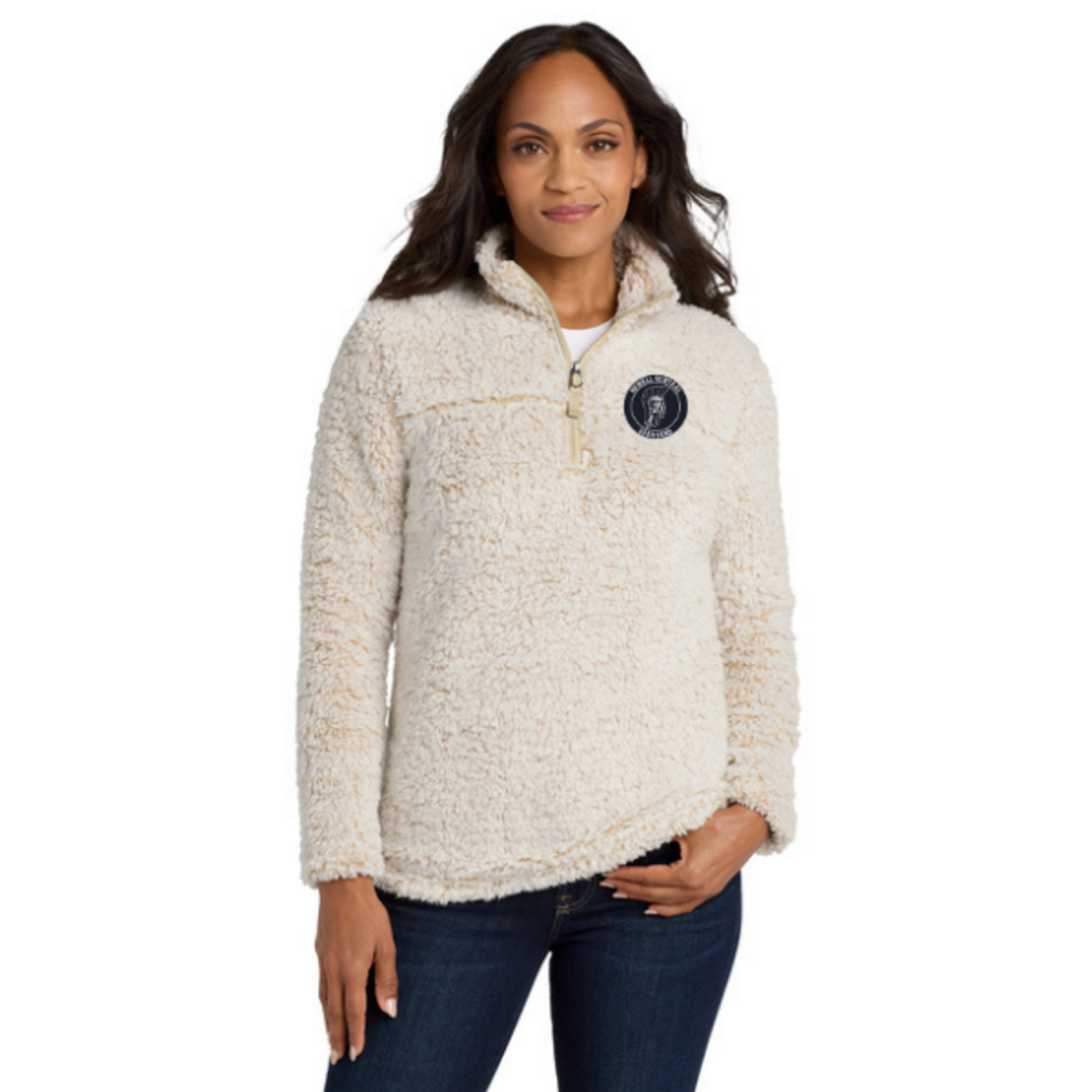 Francis Howell Central L130 Cozy 1/4 Zip Fleece (WOMENS) Oatmeal