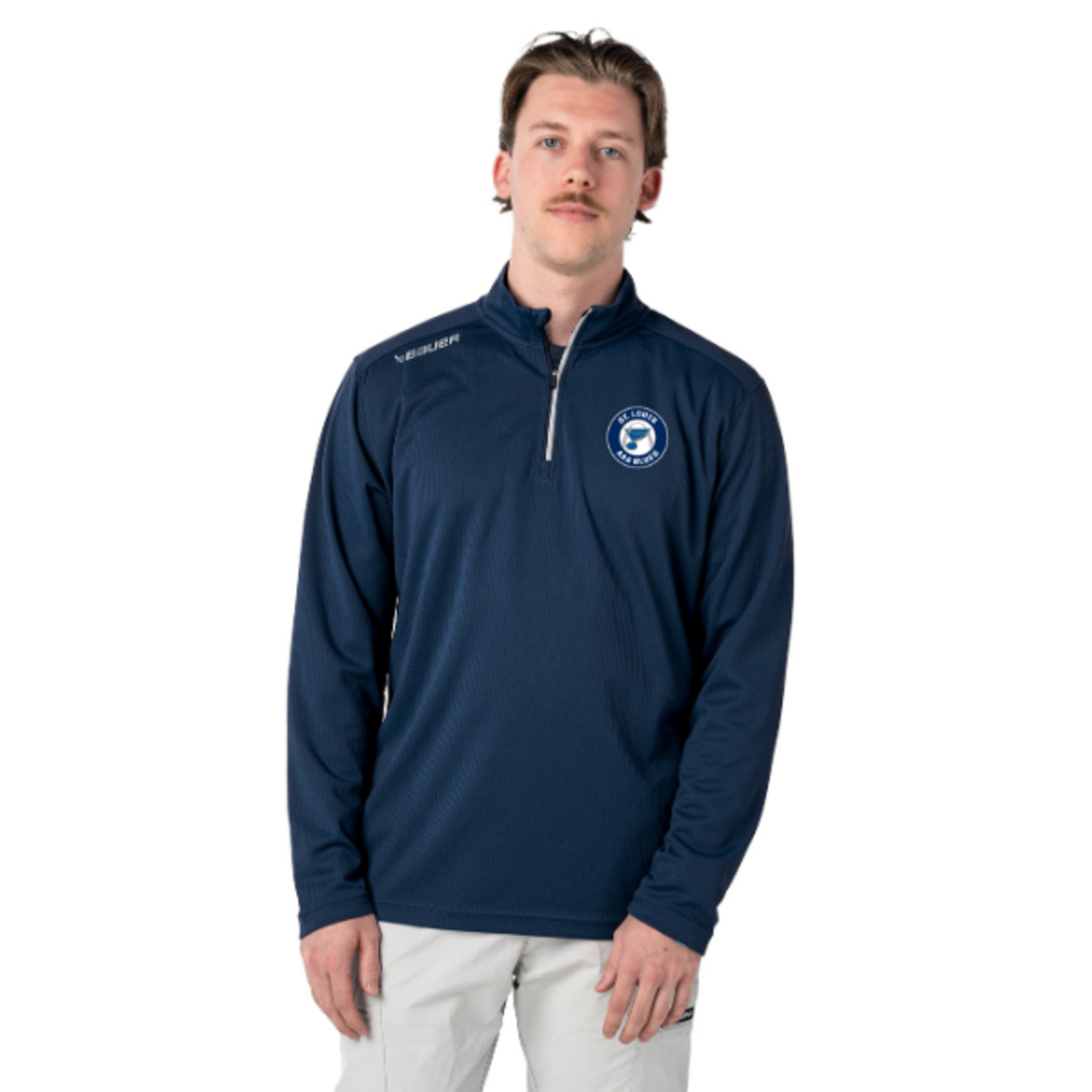 Bauer AAA Blues Bauer S26 Performance 1/4 Zip (SENIOR) NAVY