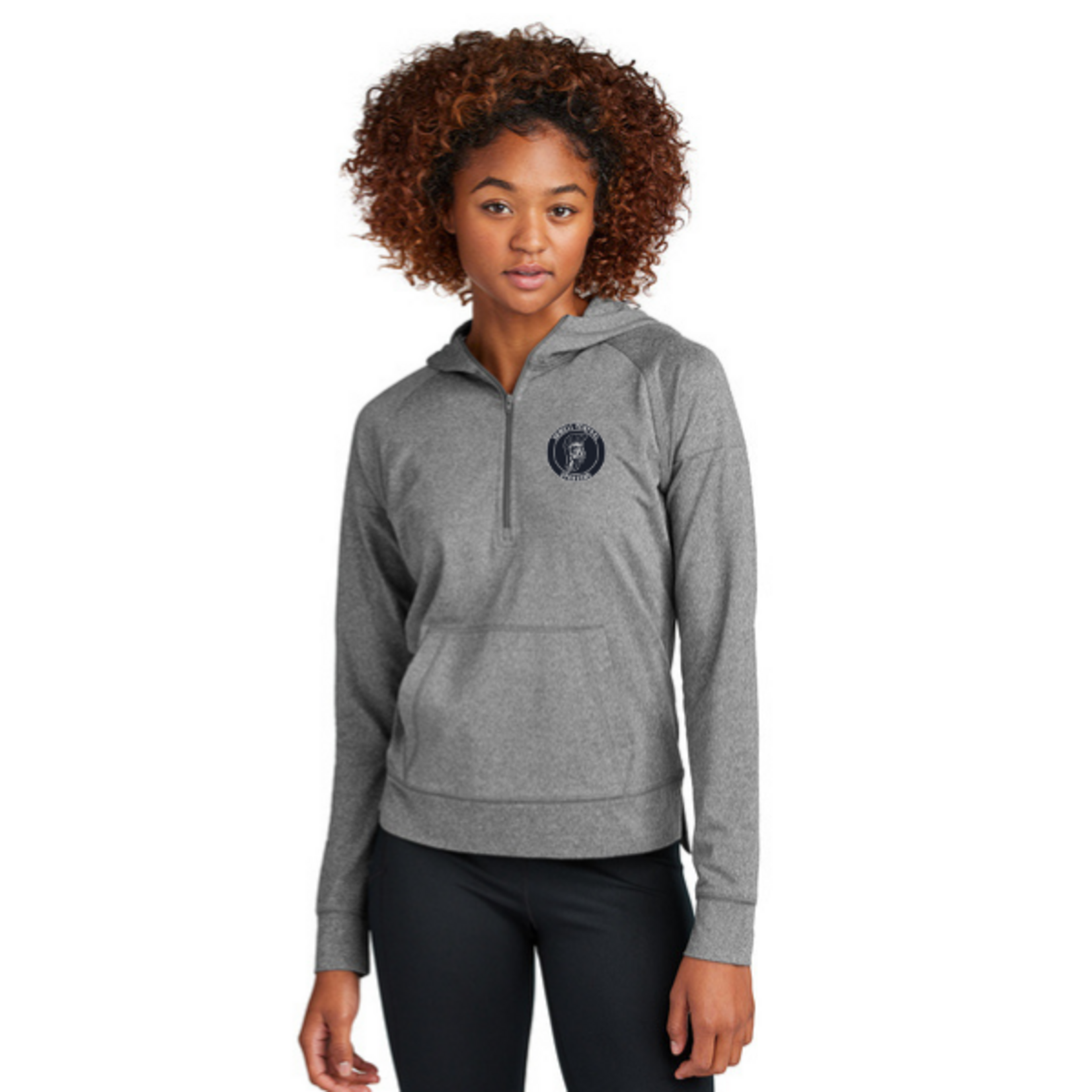 Sport Tek Francis Howell Central Sport Wick Stretch 1/2 Zip Hoodie (WOMENS) Grey