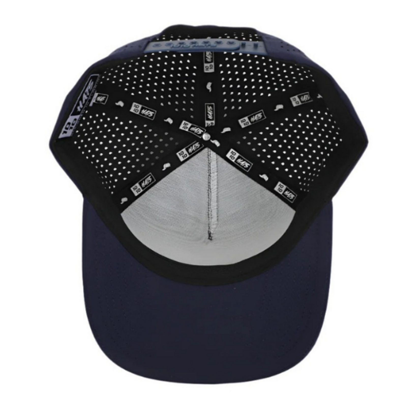 10/10 AAA Blues 10/10 5 Panel Dryfit Snapback Hat (NAVY)