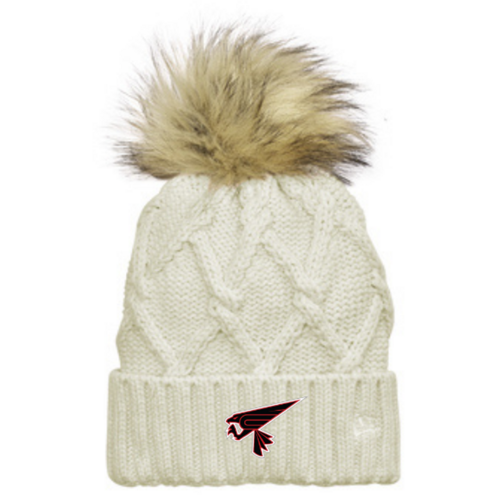 New Era Chesterfield Faux Fur Pom Beanie (WOMENS) OATMEAL