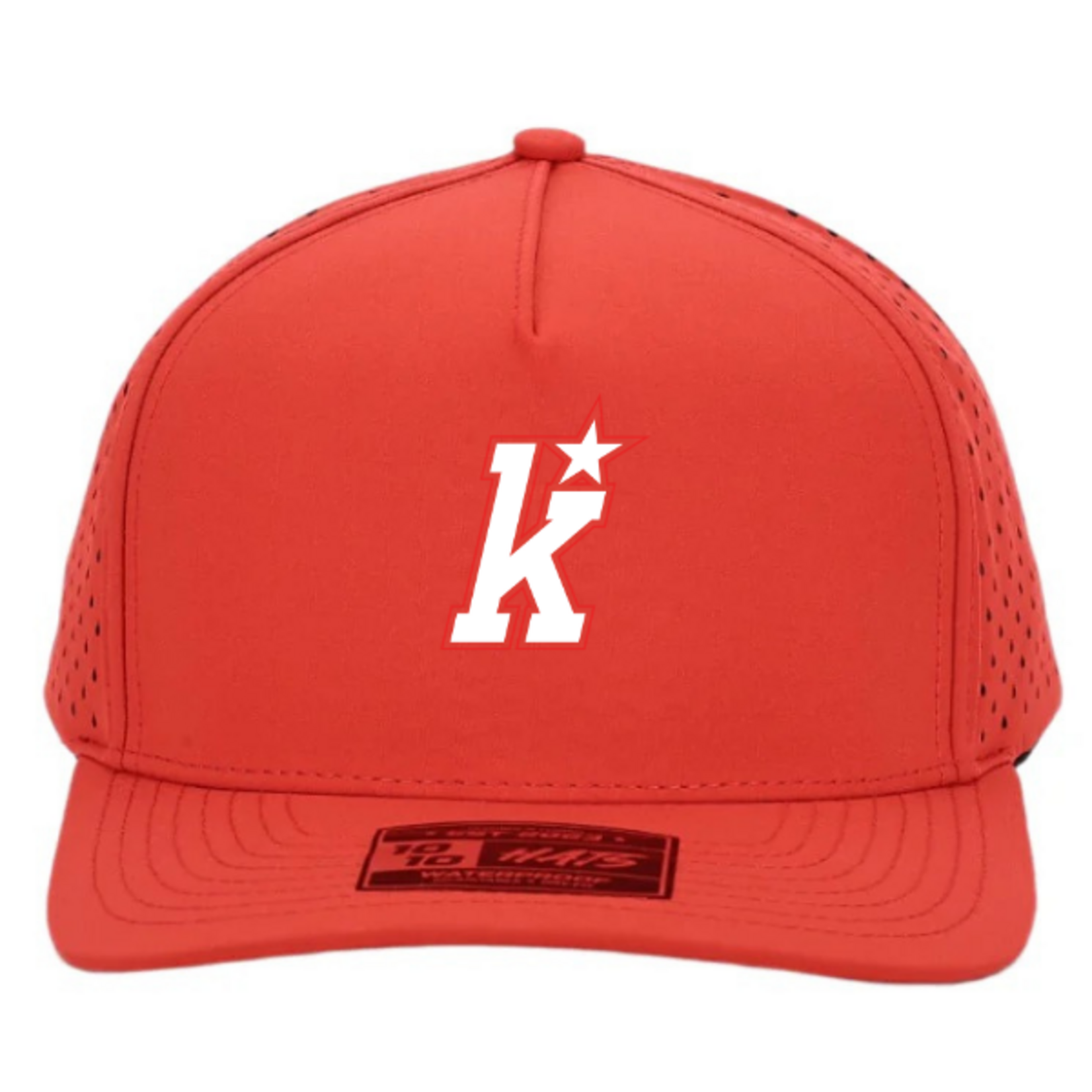 10/10 Kirkwood 10/10 5 Panel Dryfit Snapback Hat (RED)