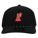 10/10 Kirkwood 10/10 5 Panel Rope Snapback Hat (BLACK)